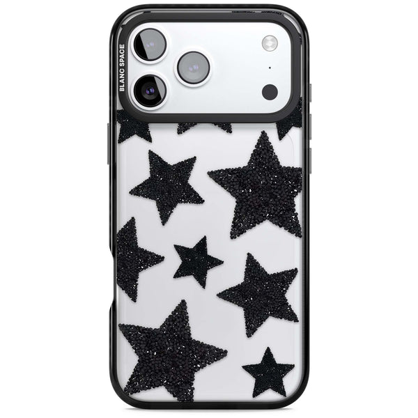 Beaded Black Stars