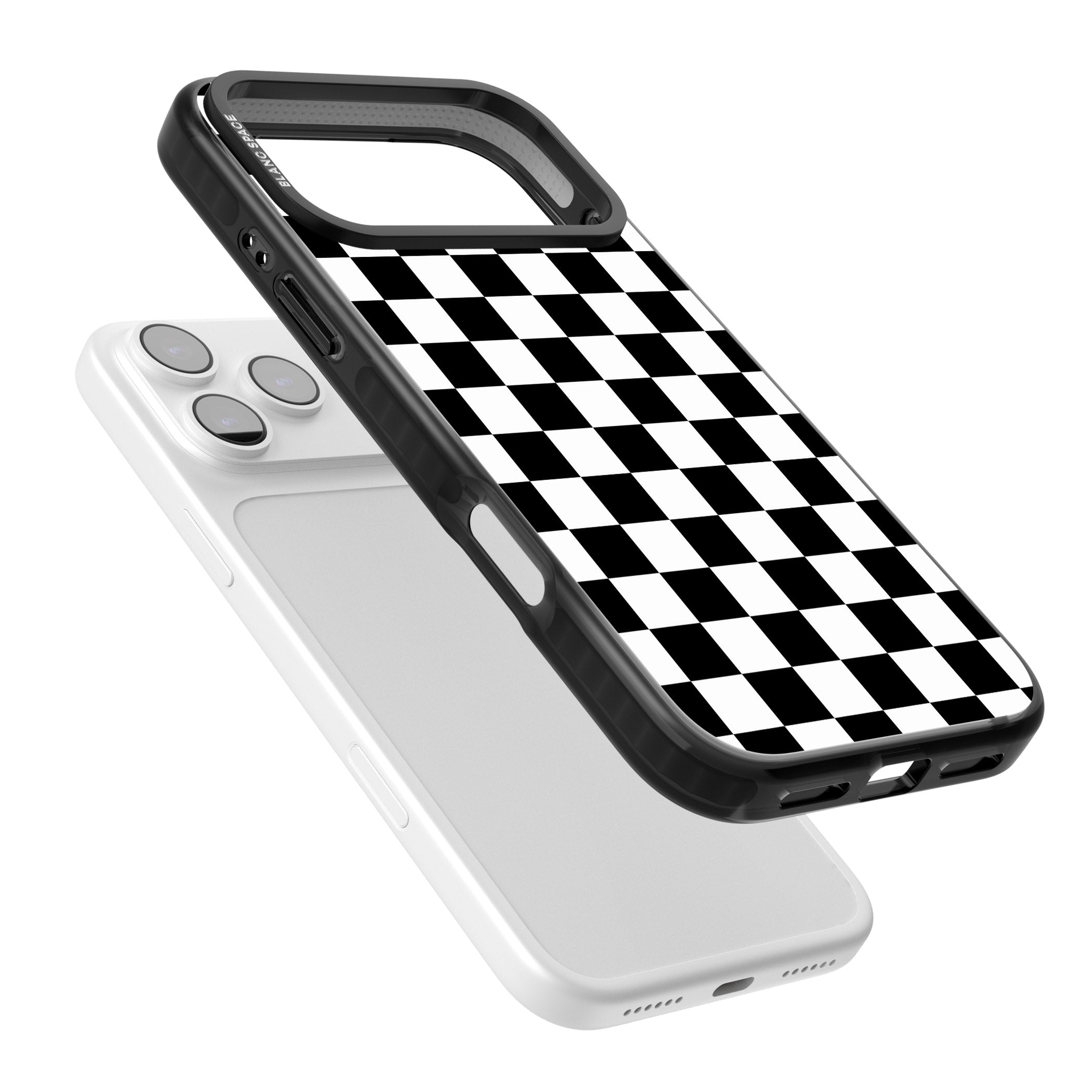 Black Checkered iPhone 17 Pro Max Impact Black Phone Case Colours