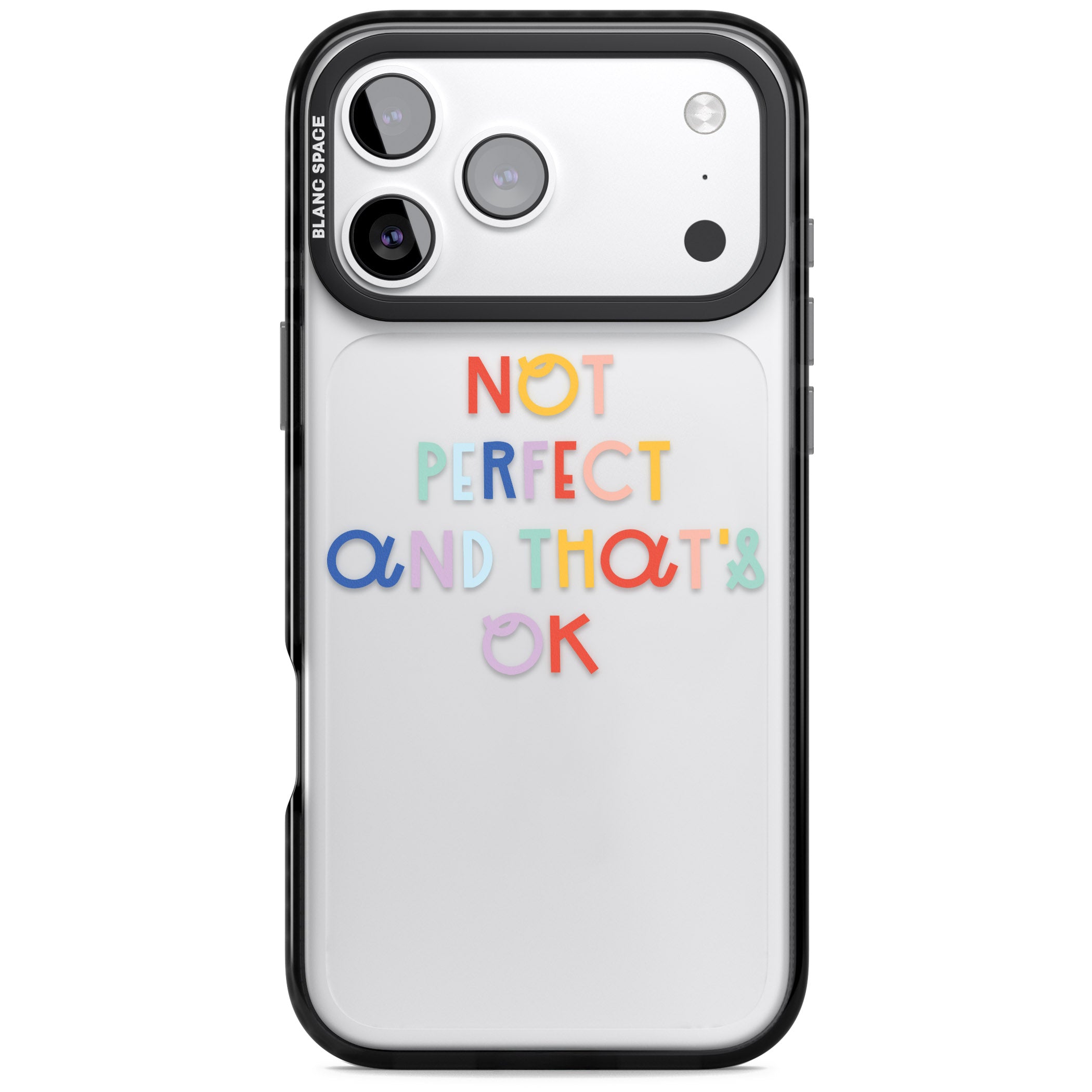 Not Perfect Clear iPhone 17 Pro Max Impact Black Phone Case