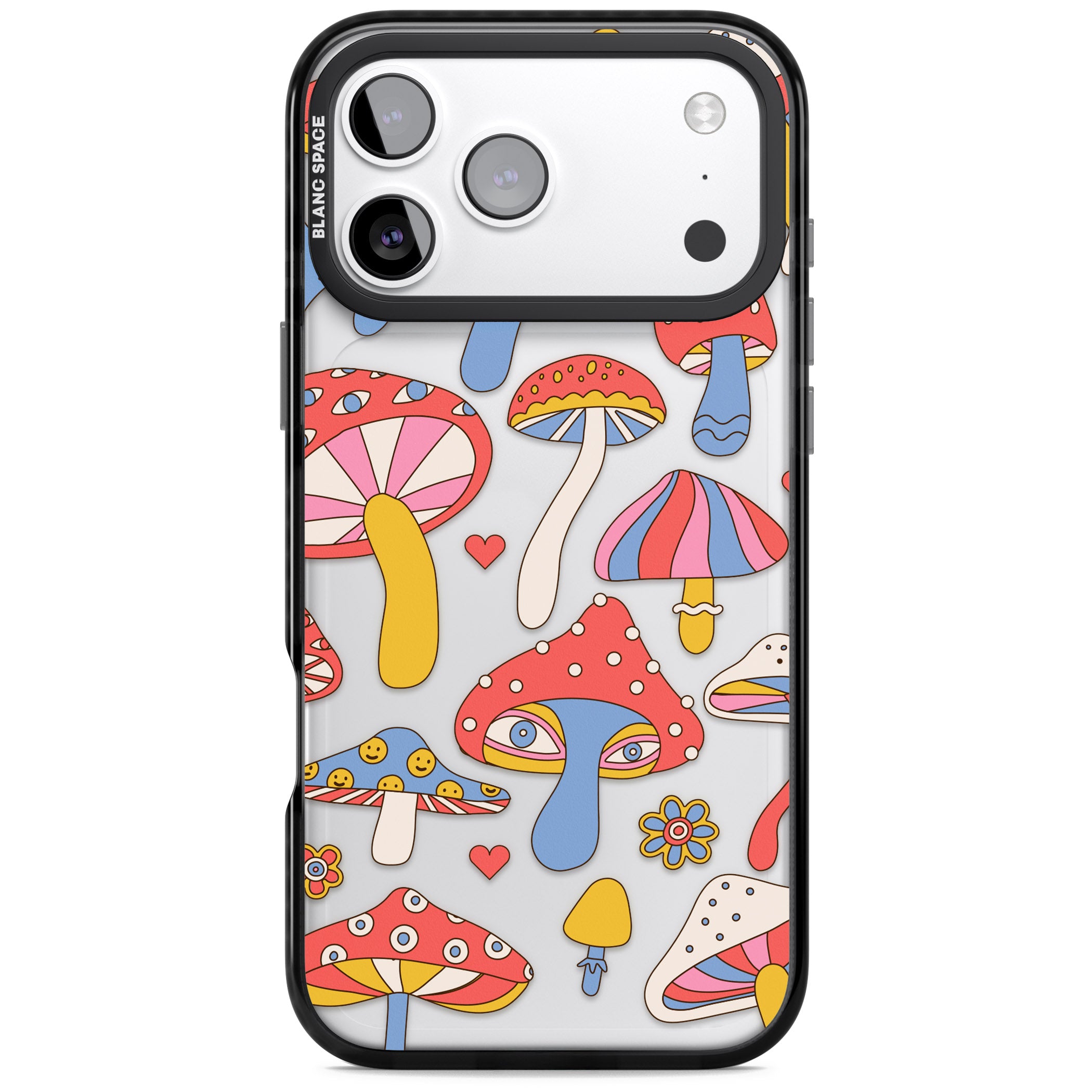 Vibrant Shrooms iPhone 17 Pro Max Impact Black Phone Case