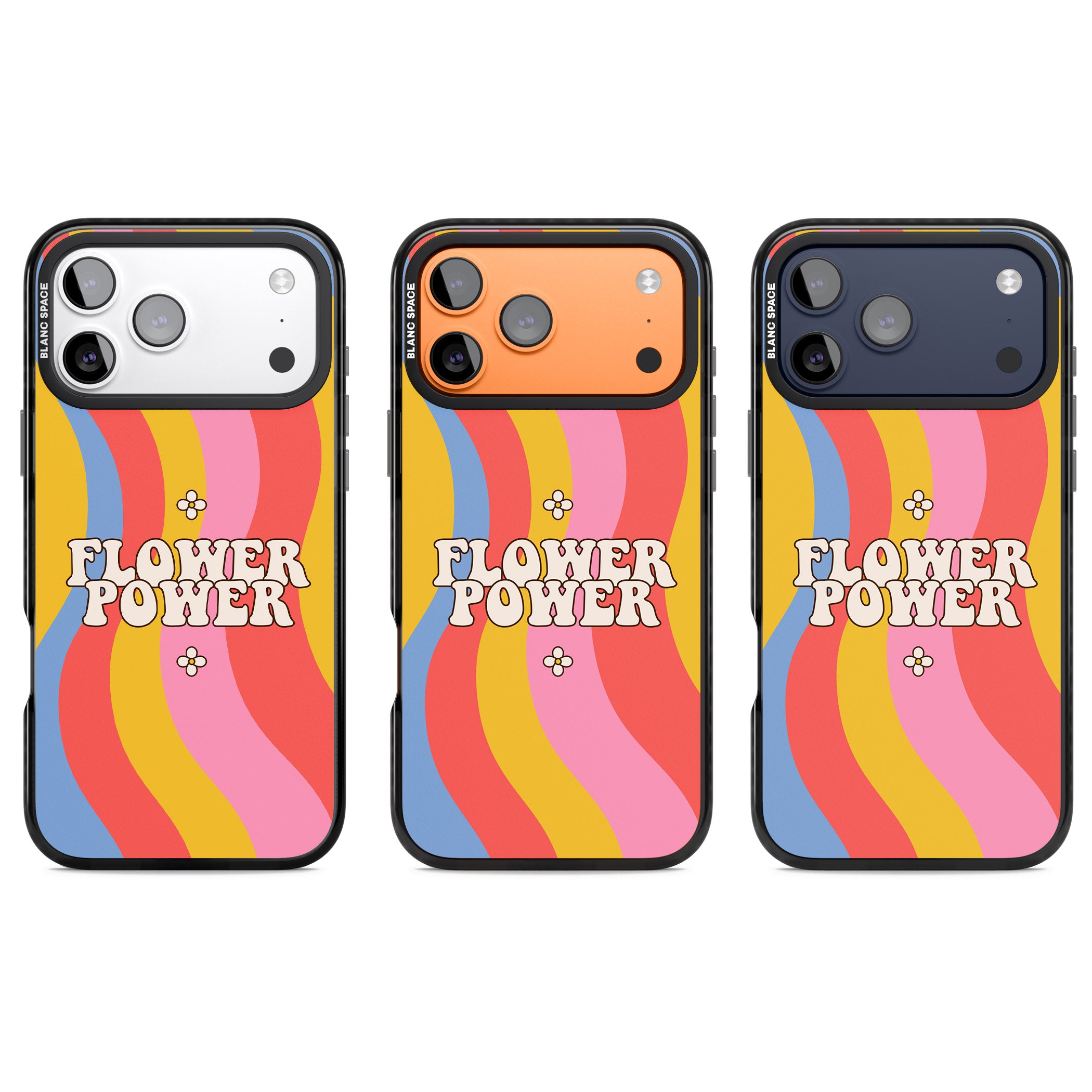 Melting Flower Power iPhone 17 Pro Impact Black Phone Case APT Impact Protection