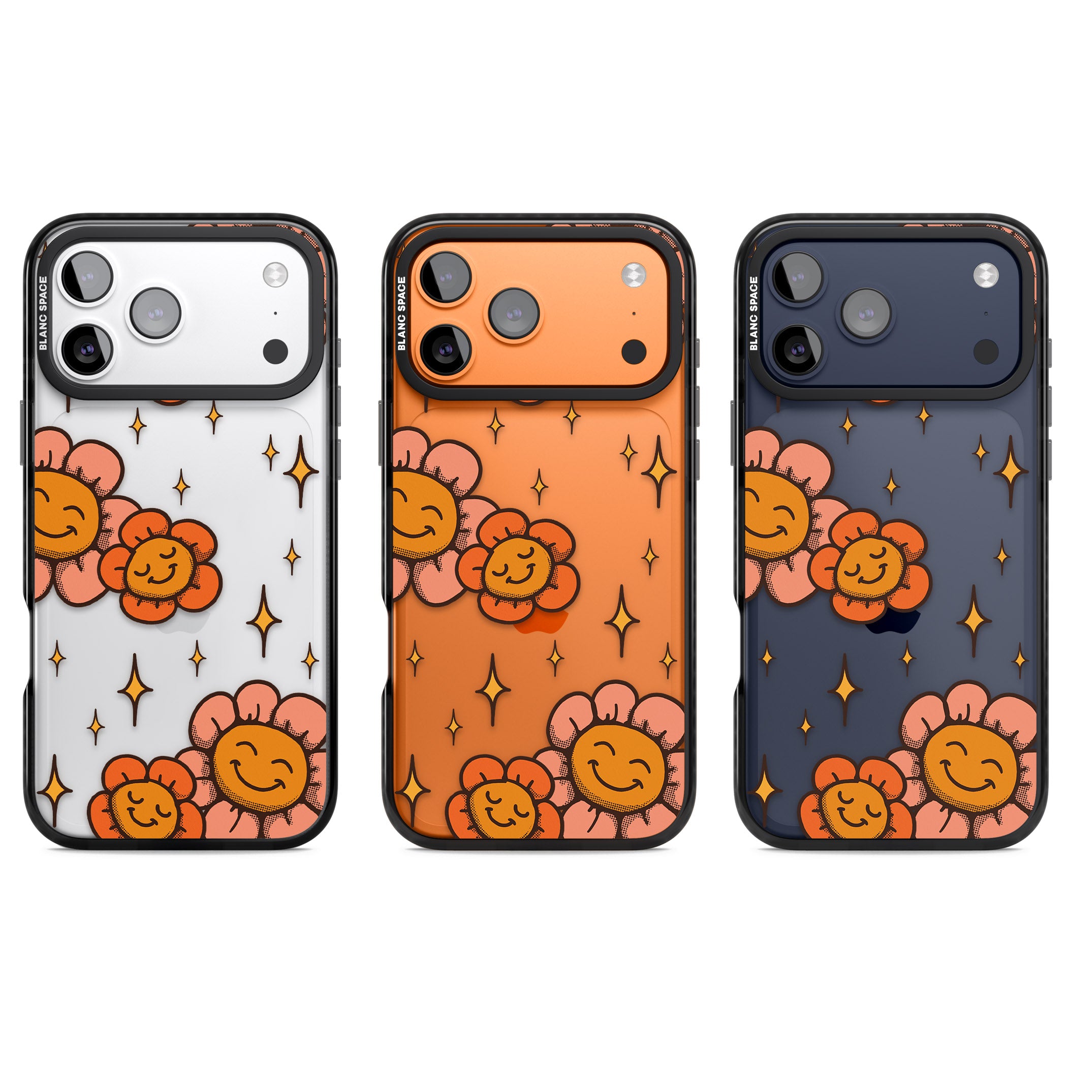 Mellow Flowers iPhone 17 Pro Impact Black Phone Case APT Impact Protection