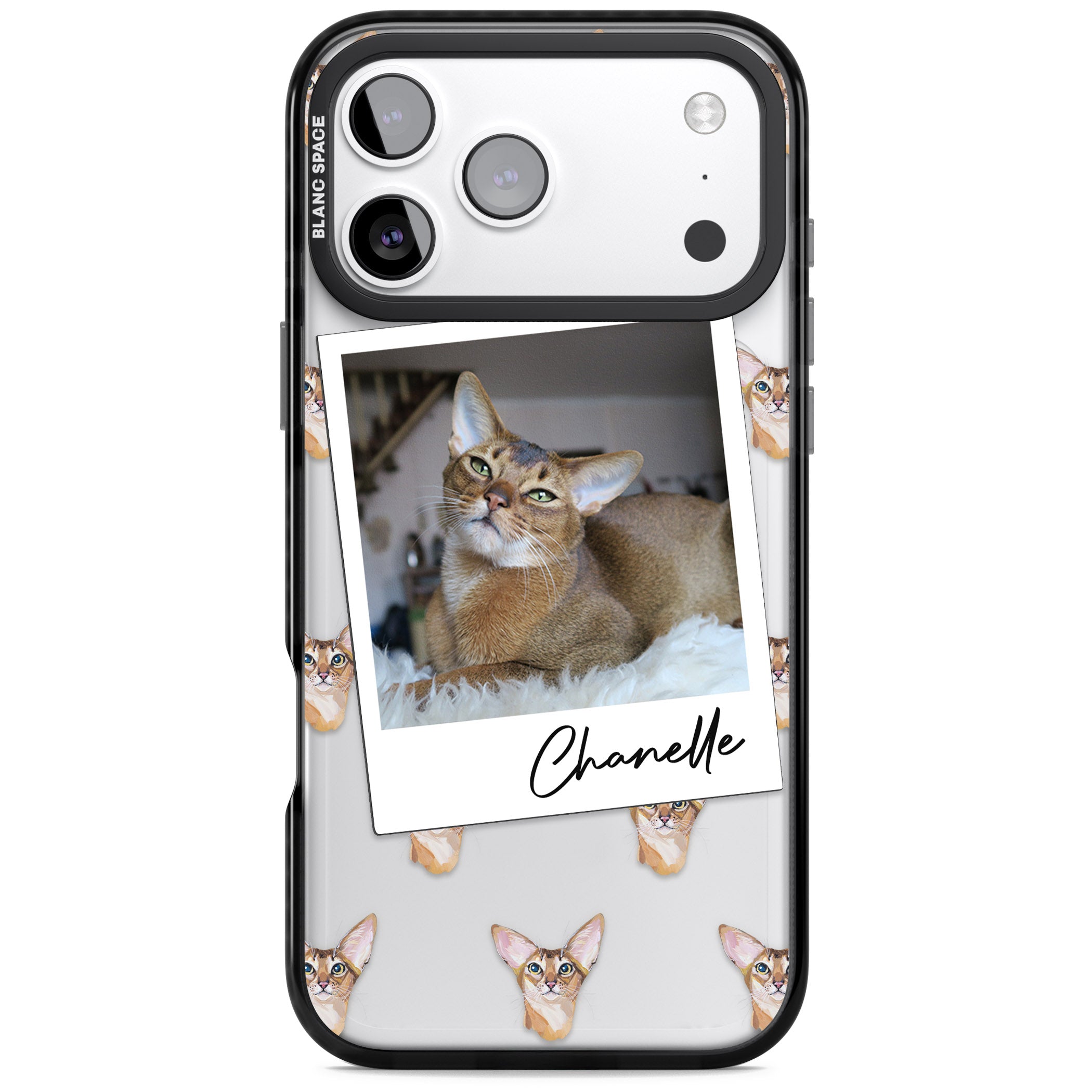 Personalised Abyssinian Cat Photo iPhone 17 Pro Max Impact Black Phone Case