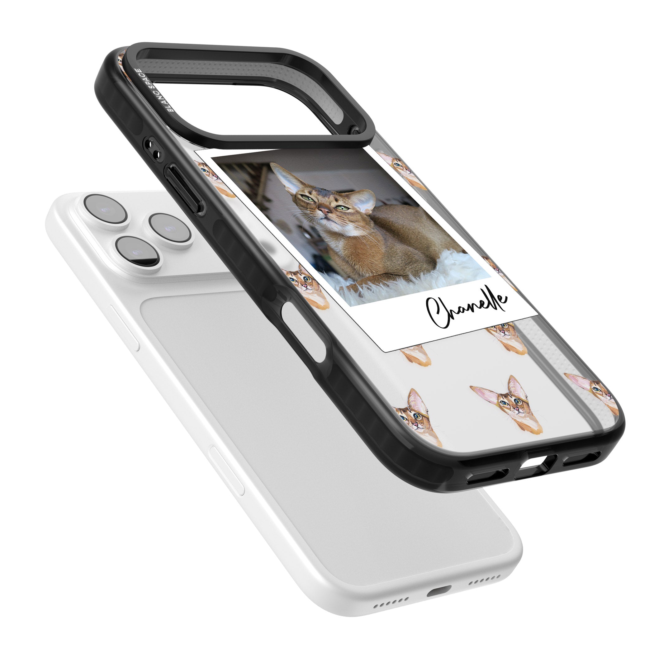Personalised Abyssinian Cat Photo iPhone 17 Pro Max Impact Black Phone Case Colours