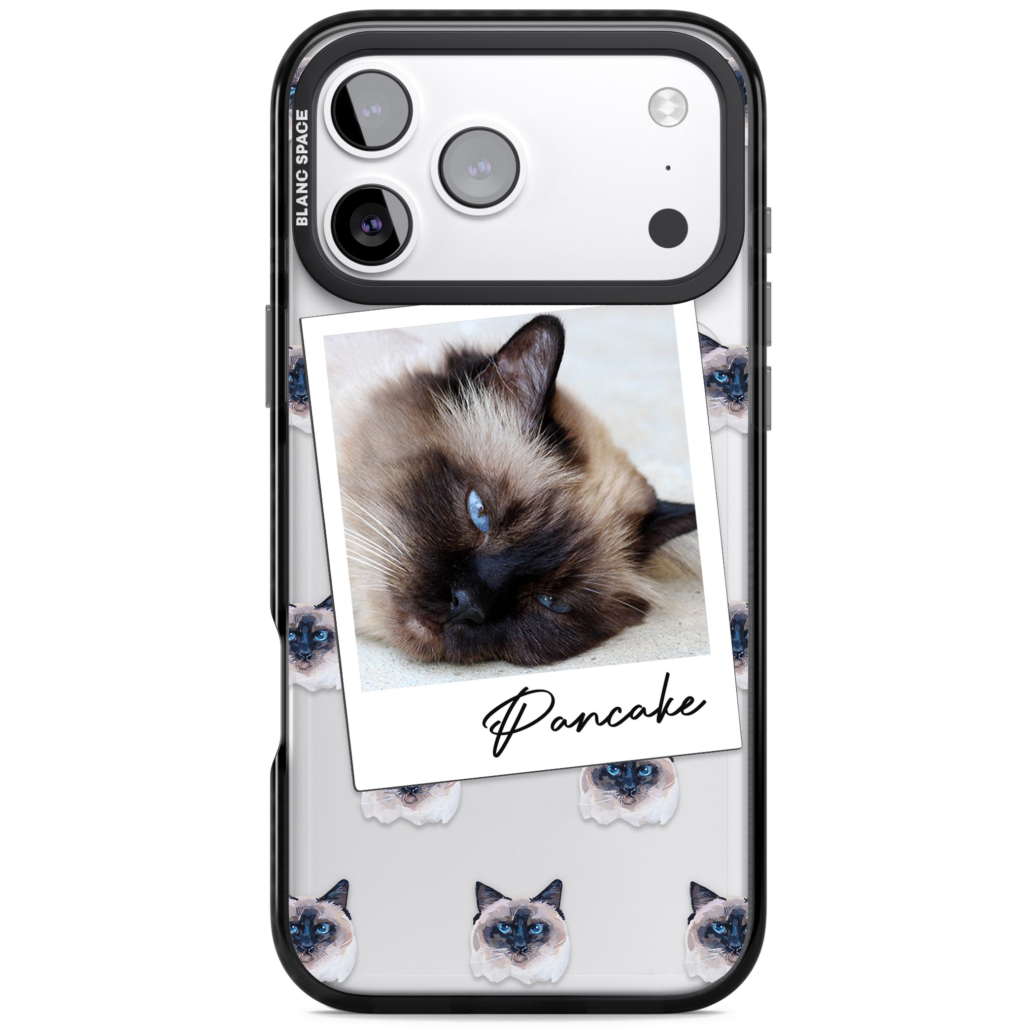 Personalised Burmese Cat Photo iPhone 17 Pro Max Impact Black Phone Case