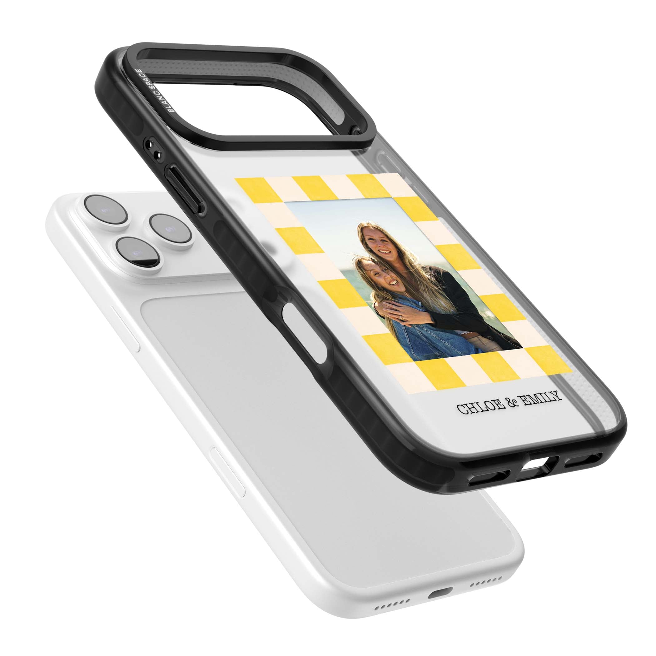 Personalised Yellow Check Photo
