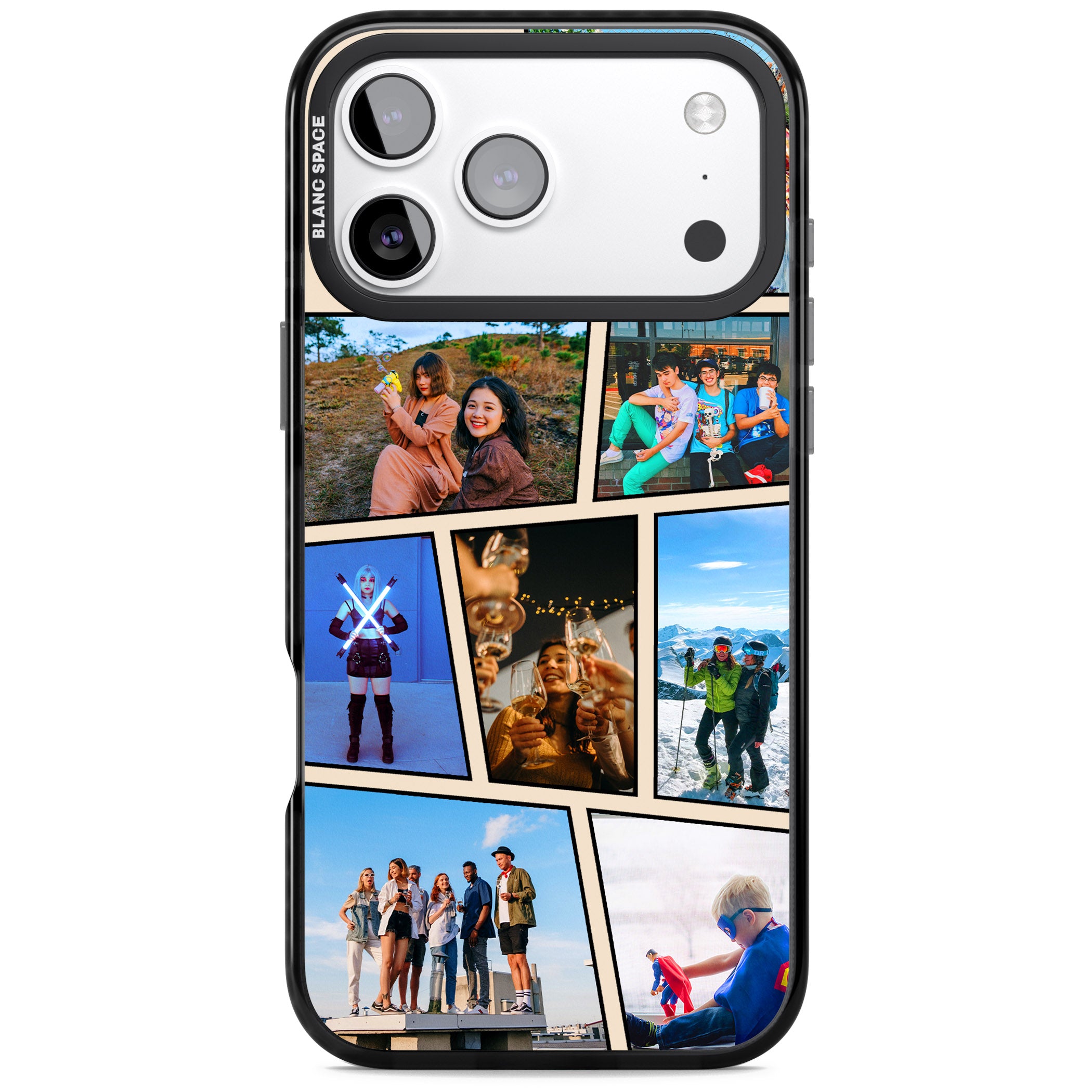 Personalised Comic Strip Photo iPhone 17 Pro Max Impact Black Phone Case