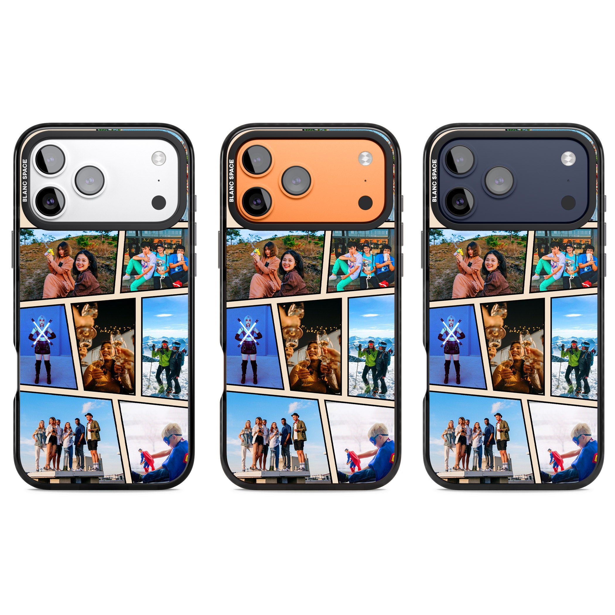 Personalised Comic Strip Photo iPhone 17 Pro Impact Black Phone Case APT Impact Protection