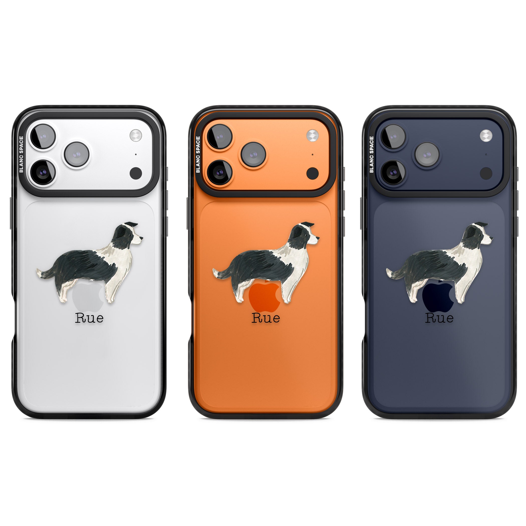 Personalised Border Collie iPhone 17 Pro Impact Black Phone Case APT Impact Protection