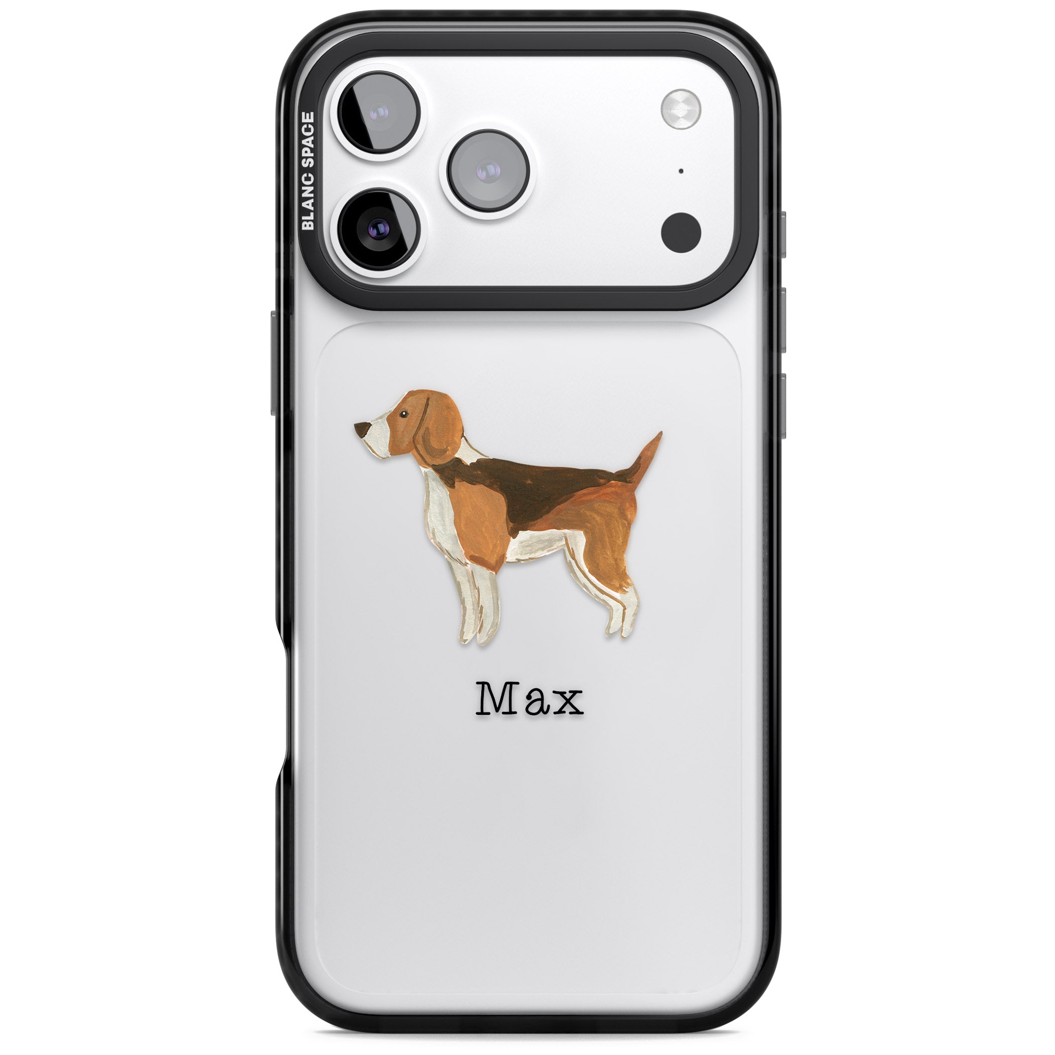 Personalised Beagle iPhone 17 Pro Max Impact Black Phone Case