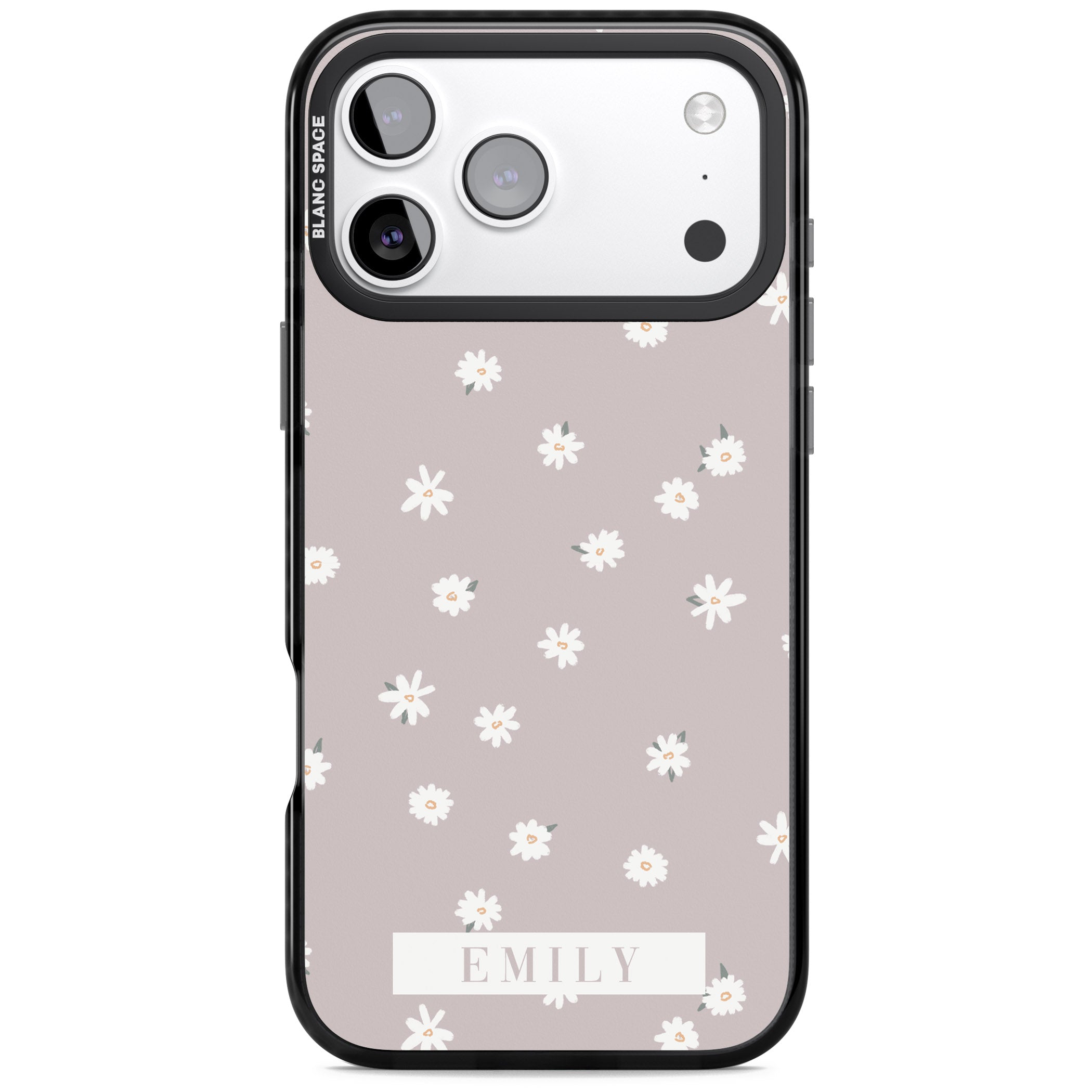 Personalised Dusty Daisy iPhone 17 Pro Max Impact Black Phone Case