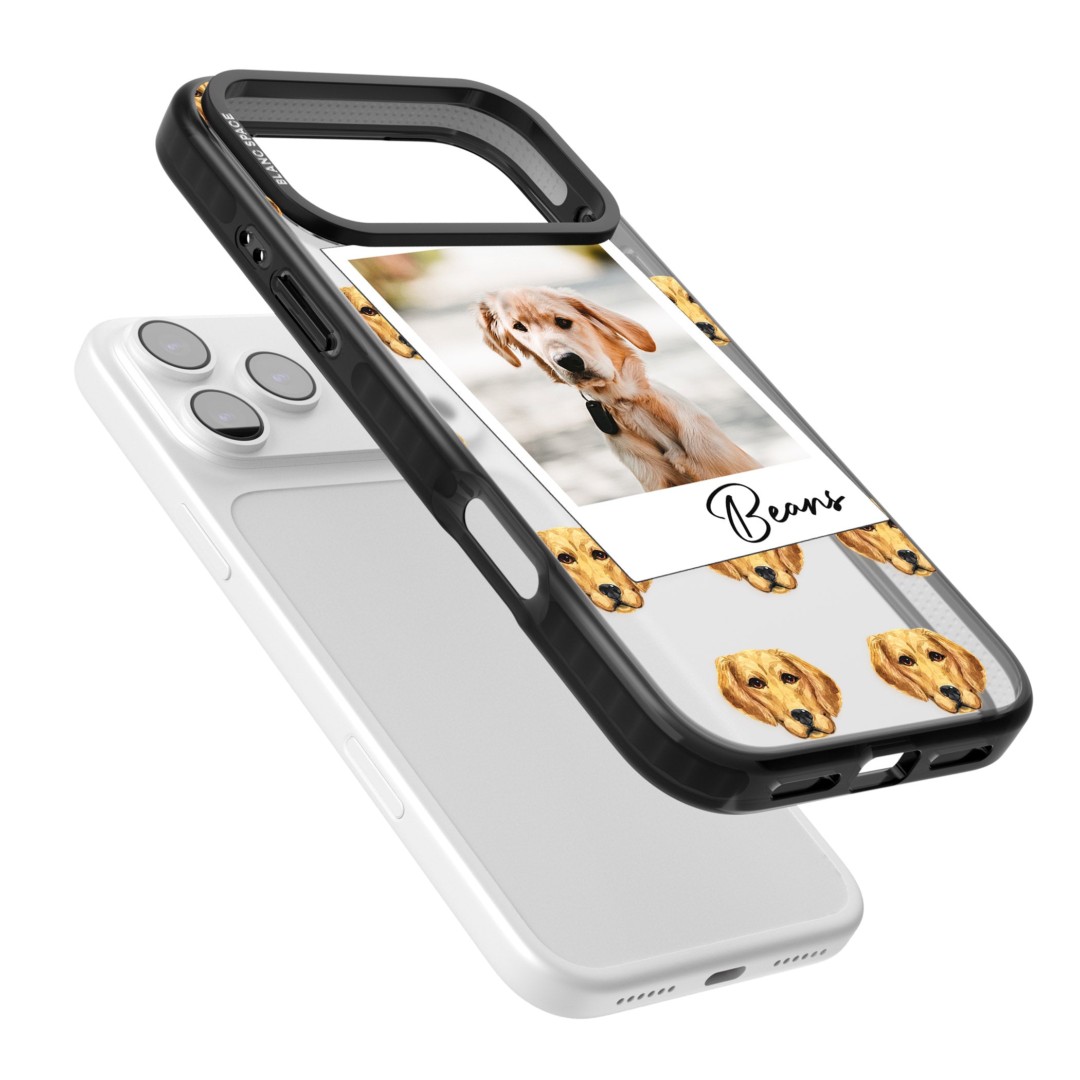Personalised Labrador Instant Camera Photo iPhone 17 Pro Max Impact Black Phone Case Colours