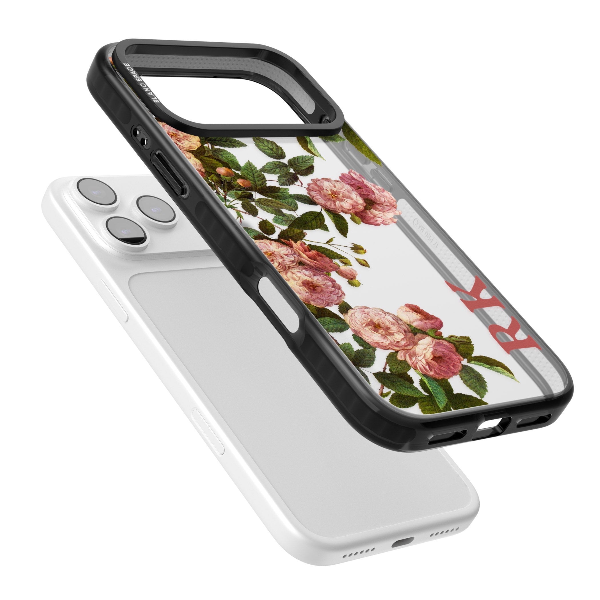 Personalised Vintage Floral Garden iPhone 17 Pro Max Impact Black Phone Case Colours