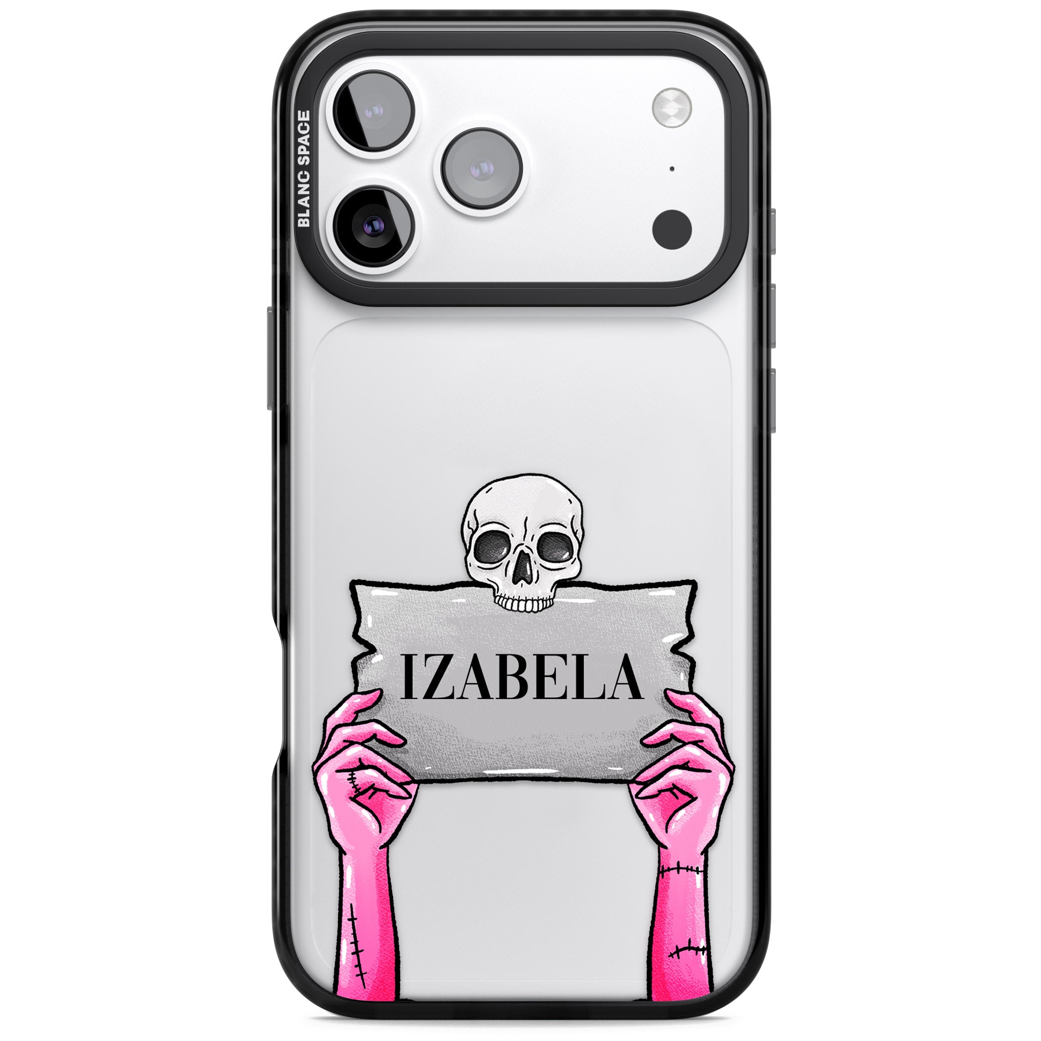 Personalised Grave Plaque iPhone 17 Pro Max Impact Black Phone Case
