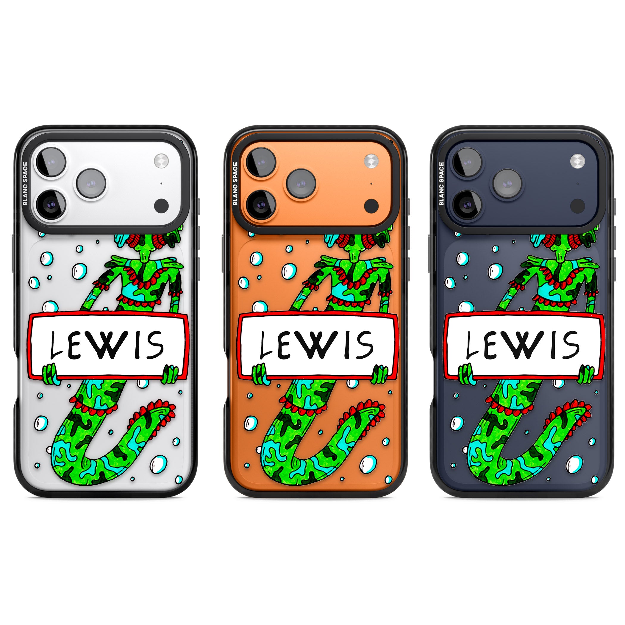 Personalised Fish Boy iPhone 17 Pro Impact Black Phone Case APT Impact Protection