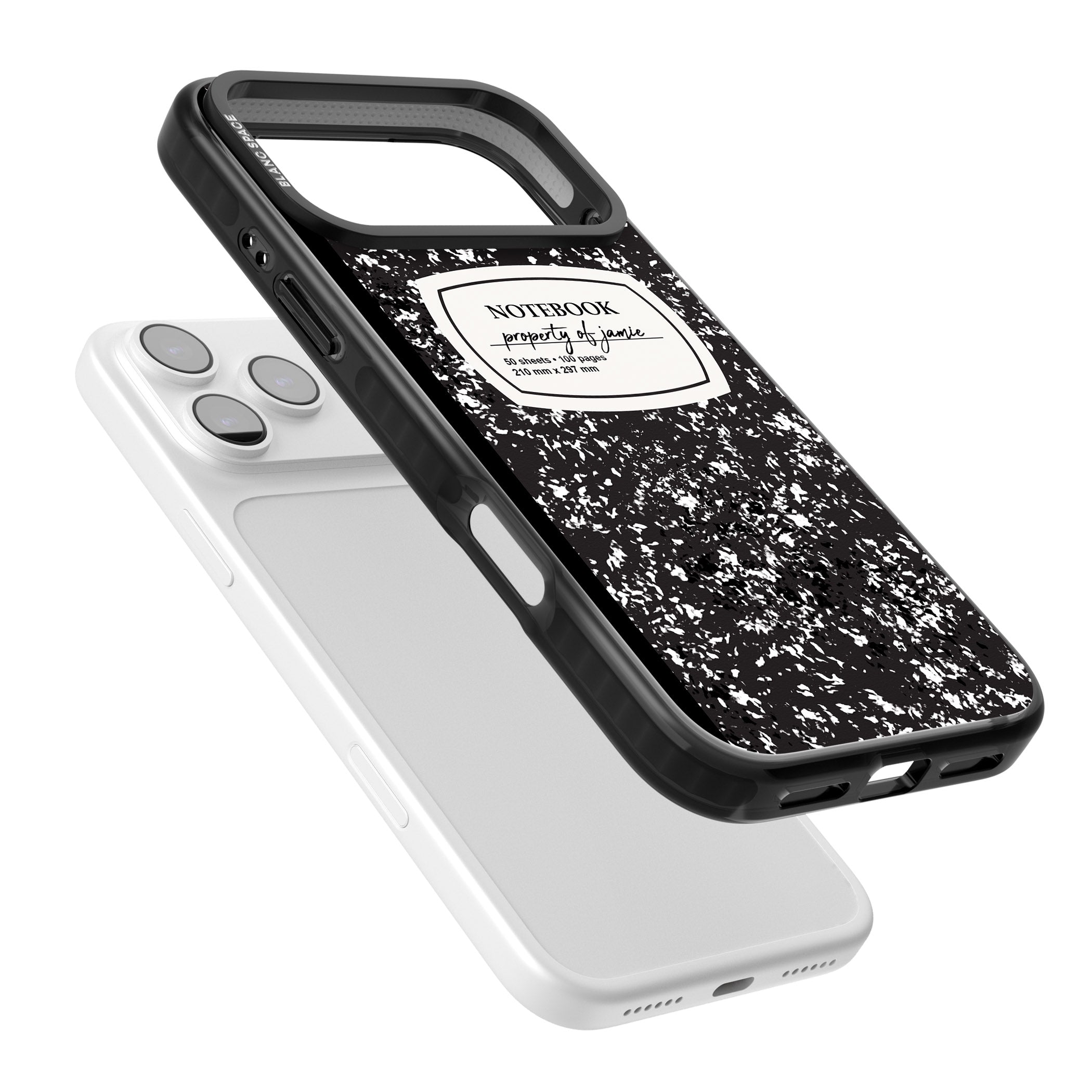 Personalised Classic Composition iPhone 17 Pro Max Impact Black Phone Case Colours