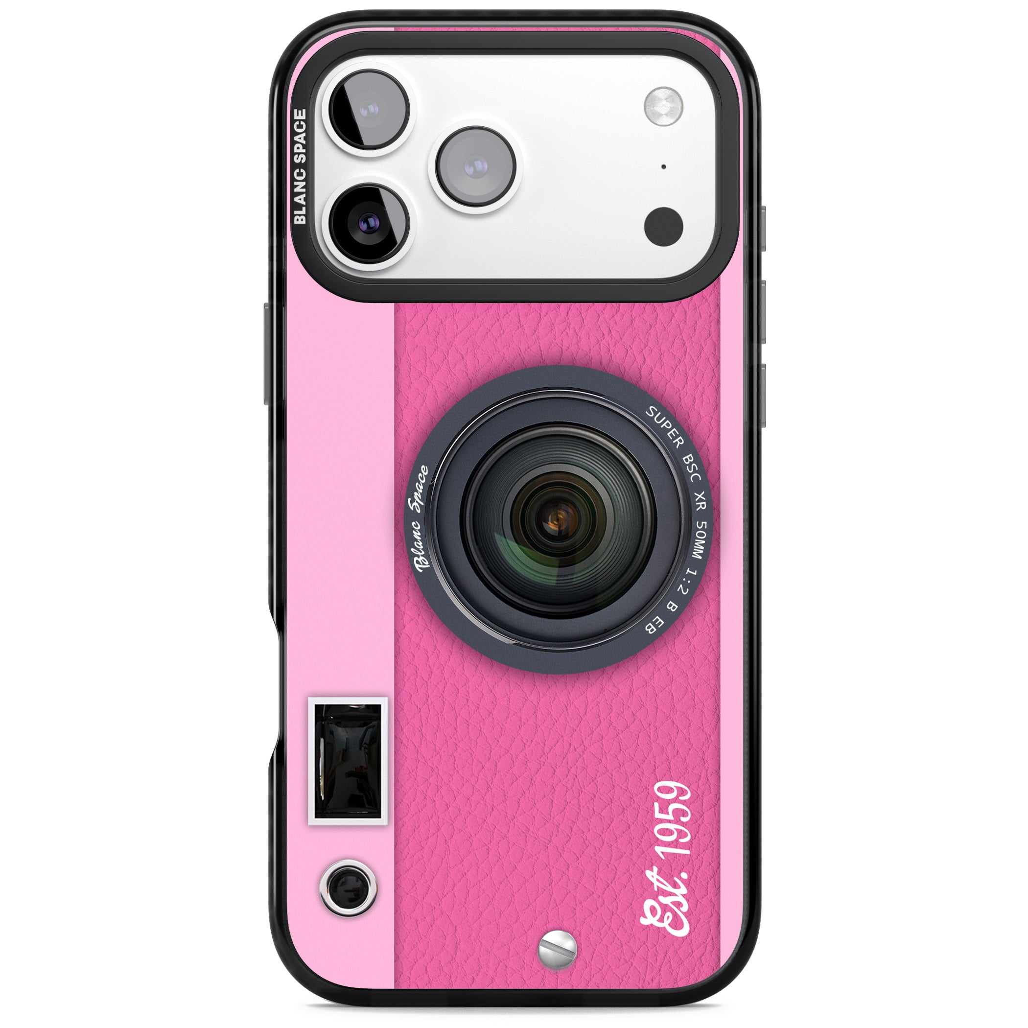 Personalised Pink Dream Camera iPhone 17 Pro Max Impact Black Phone Case