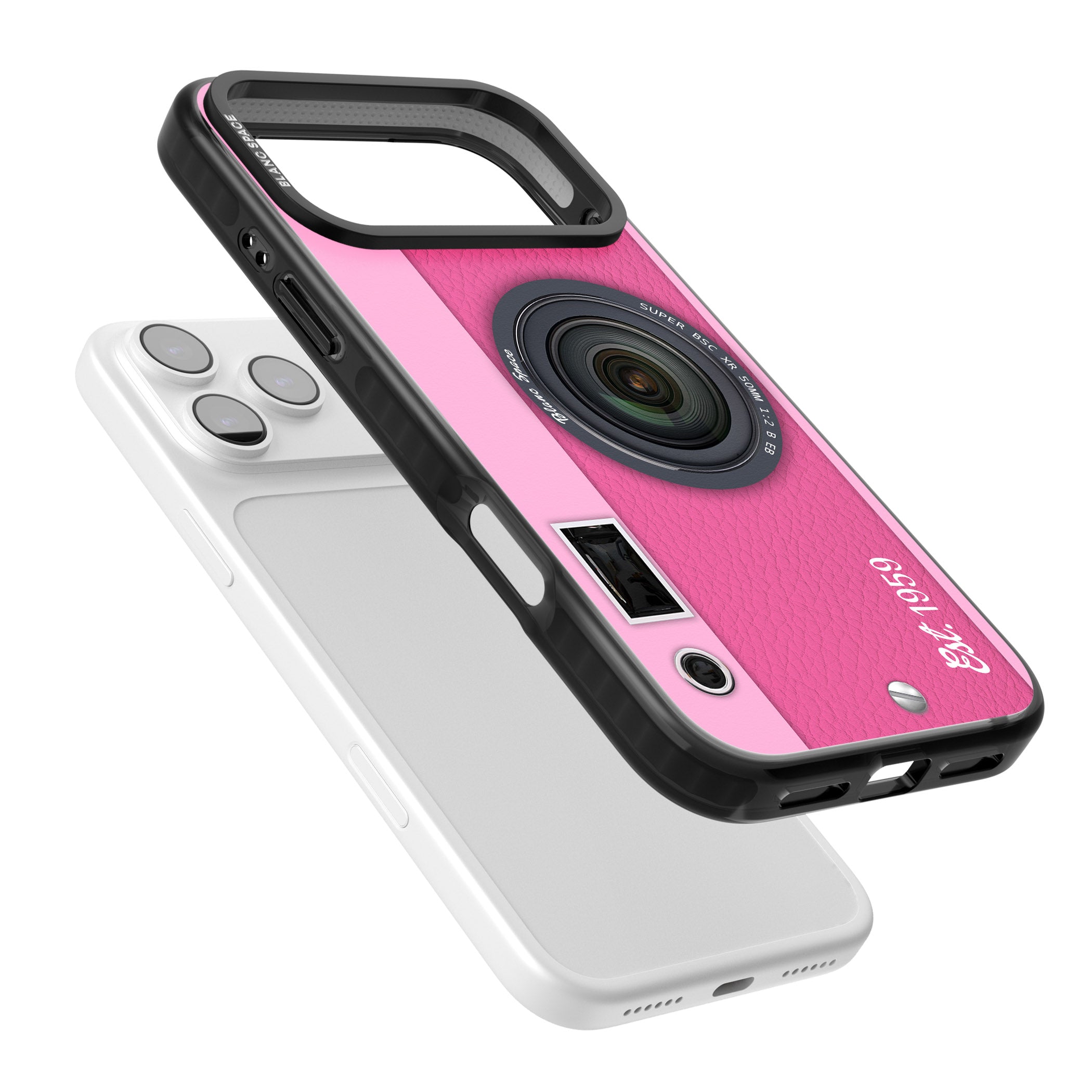 Personalised Pink Dream Camera iPhone 17 Pro Max Impact Black Phone Case Colours