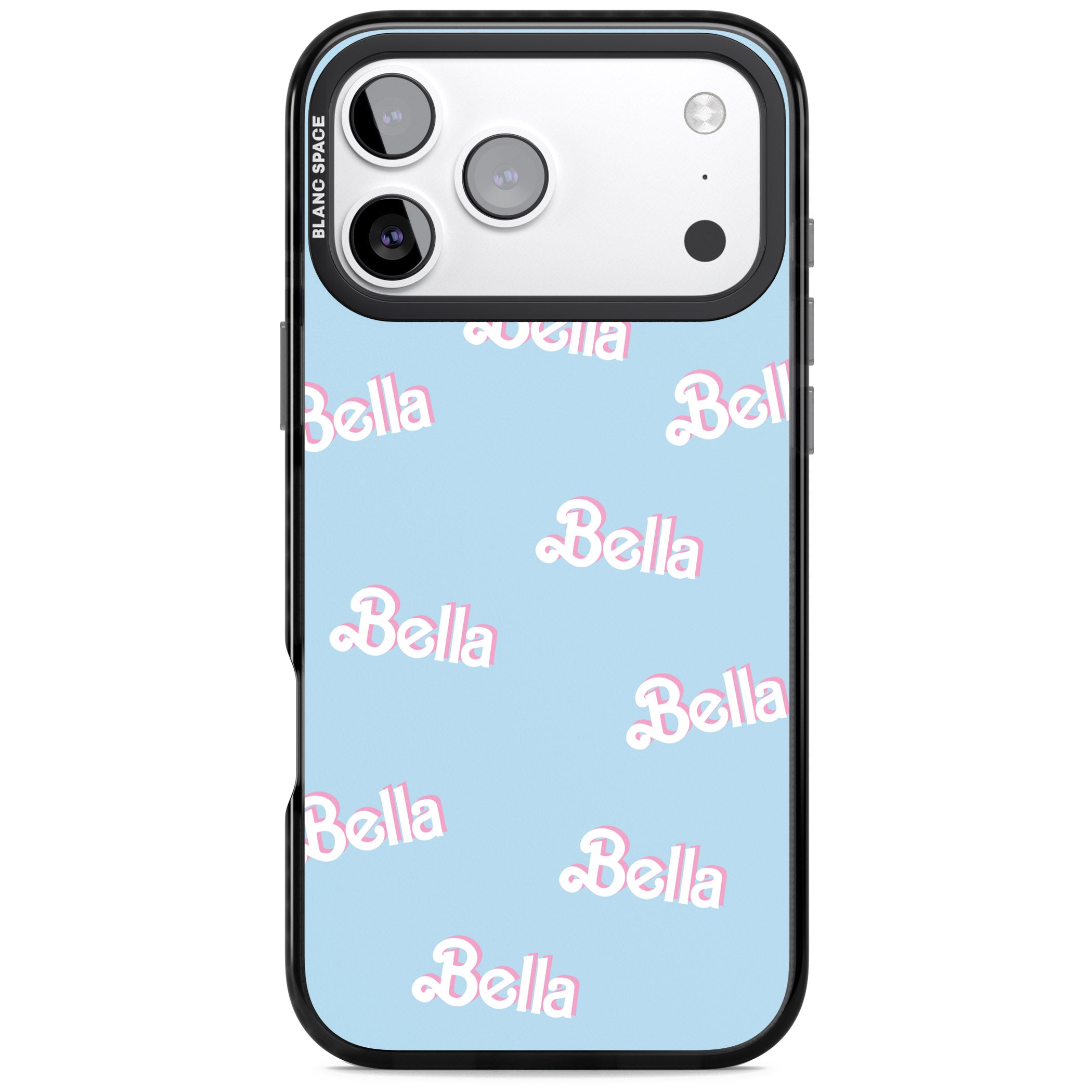 Personalised Cute Name Pattern iPhone 17 Pro Max Impact Black Phone Case