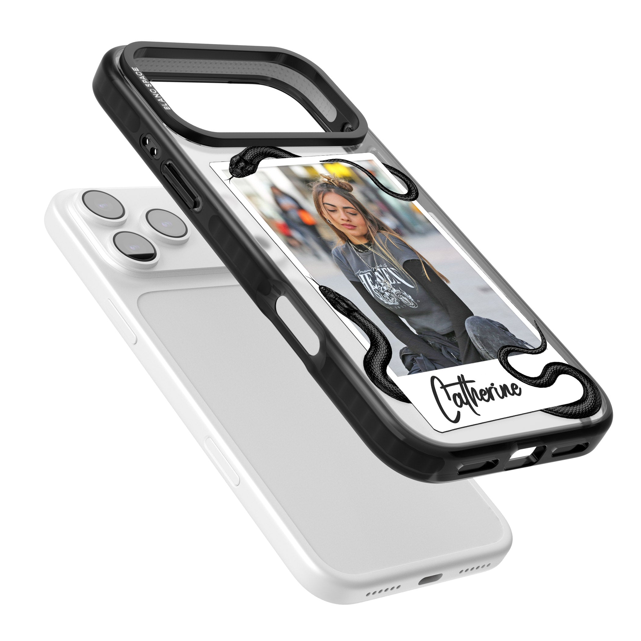 Personalised Snake Instant Photo iPhone 17 Pro Max Impact Black Phone Case Colours
