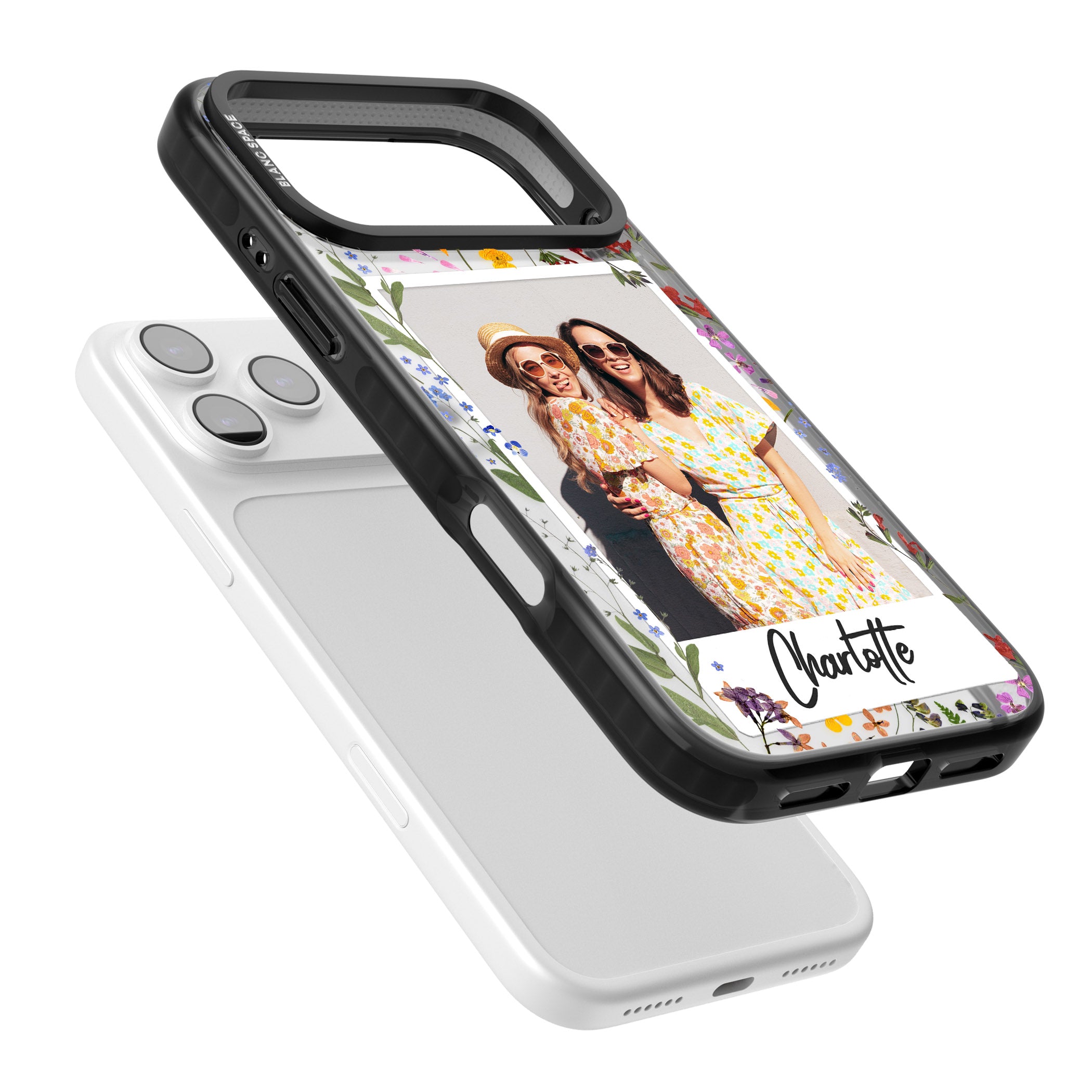 Personalised Wildflower Instant Photo iPhone 17 Pro Max Impact Black Phone Case Colours