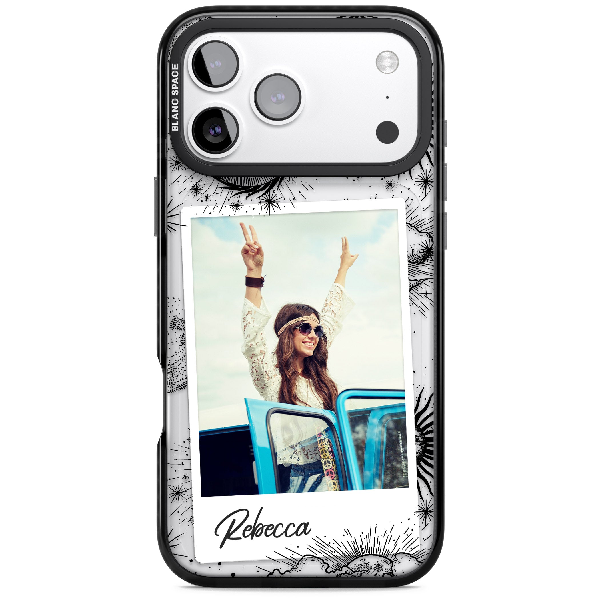 Personalised Astrology Instant Photo iPhone 17 Pro Max Impact Black Phone Case
