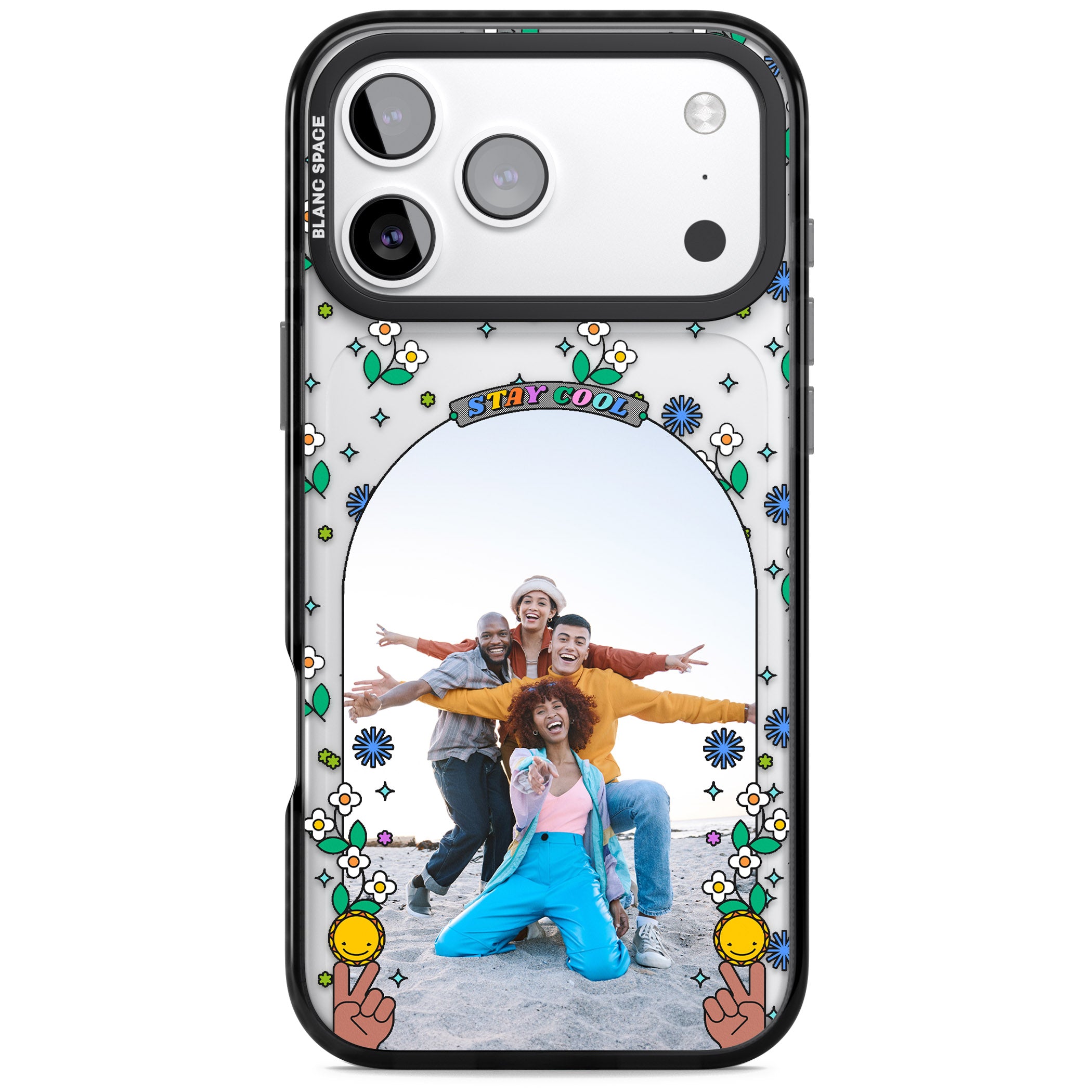 Personalised Summer Photo Frame iPhone 17 Pro Max Impact Black Phone Case