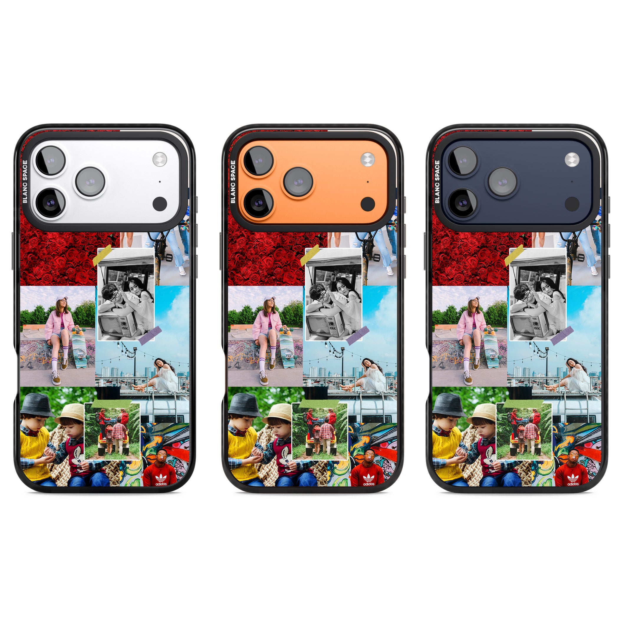 Personalised Photo Collage iPhone 17 Pro Impact Black Phone Case APT Impact Protection