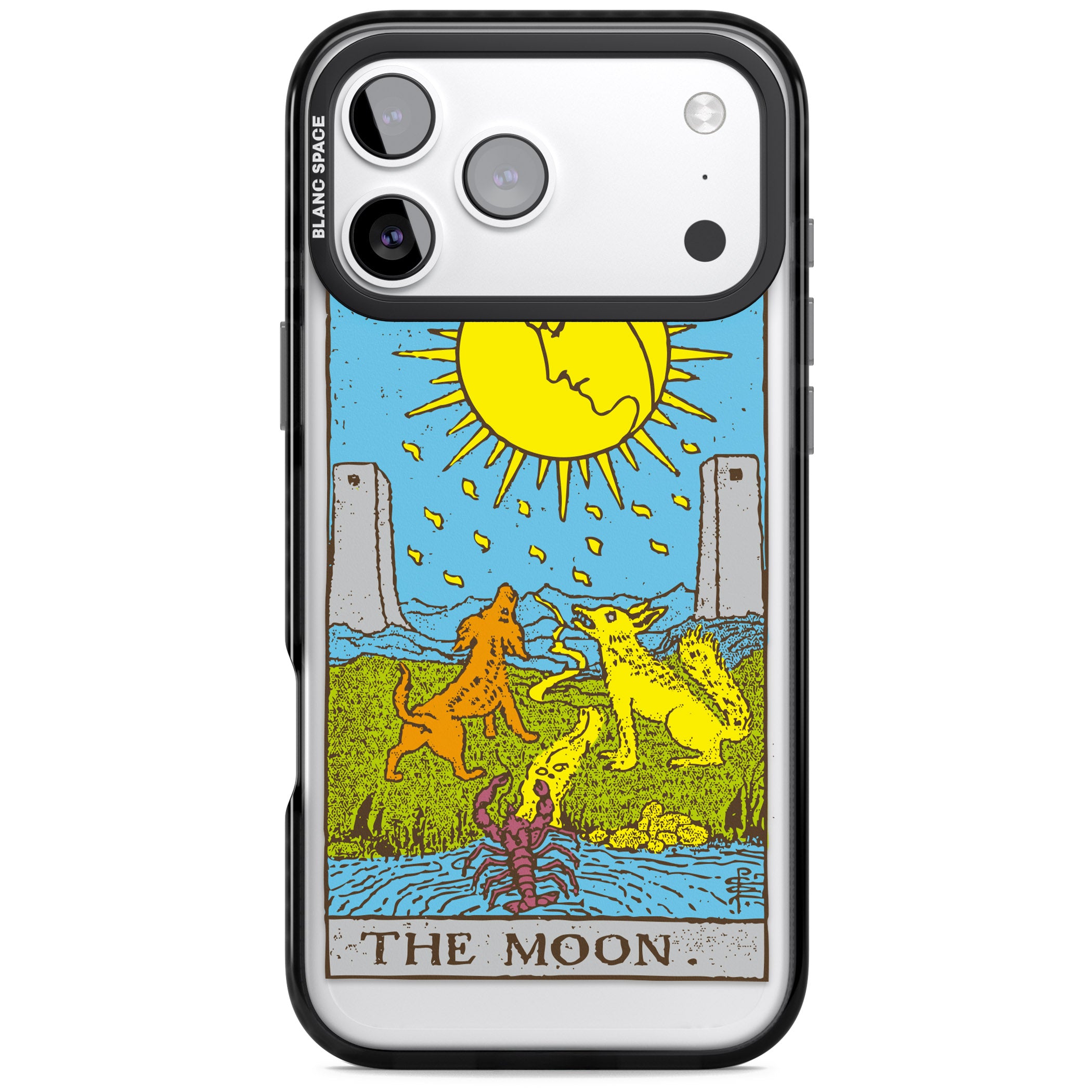 Personalised The Moon Tarot Card (Color) iPhone 17 Pro Max Impact Black Phone Case