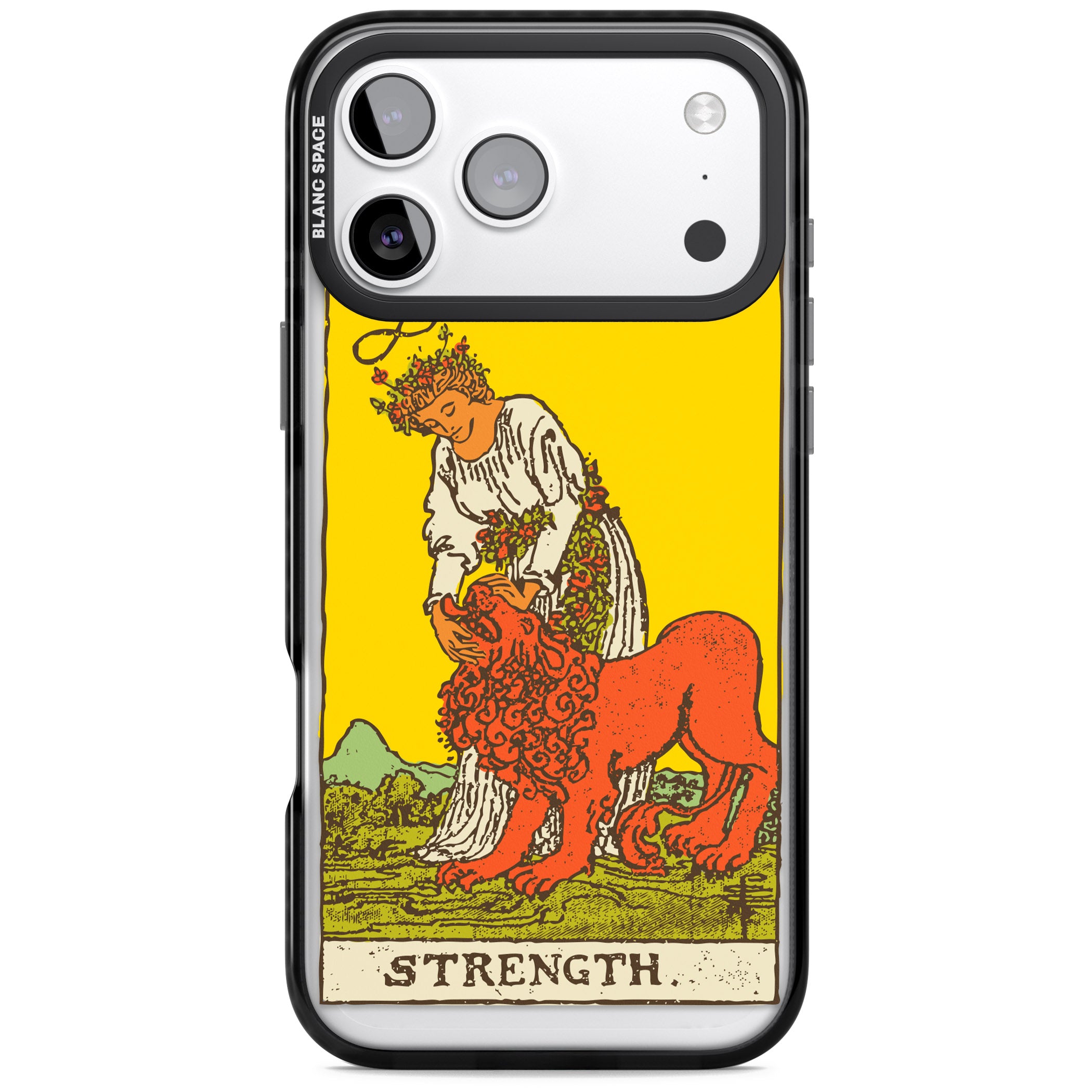 Personalised Strength Tarot Card (Color) iPhone 17 Pro Max Impact Black Phone Case