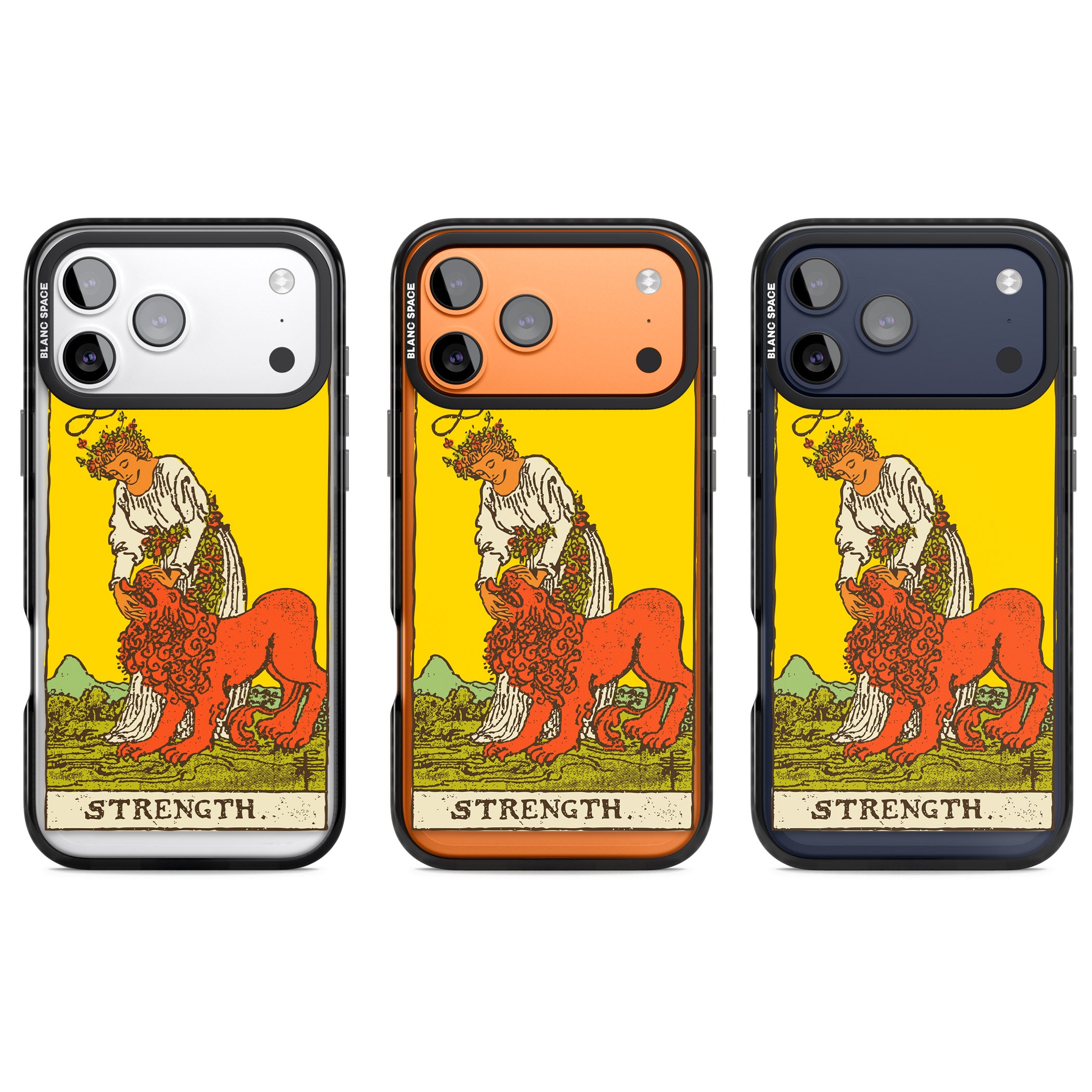 Personalised Strength Tarot Card (Color) iPhone 17 Pro Impact Black Phone Case APT Impact Protection