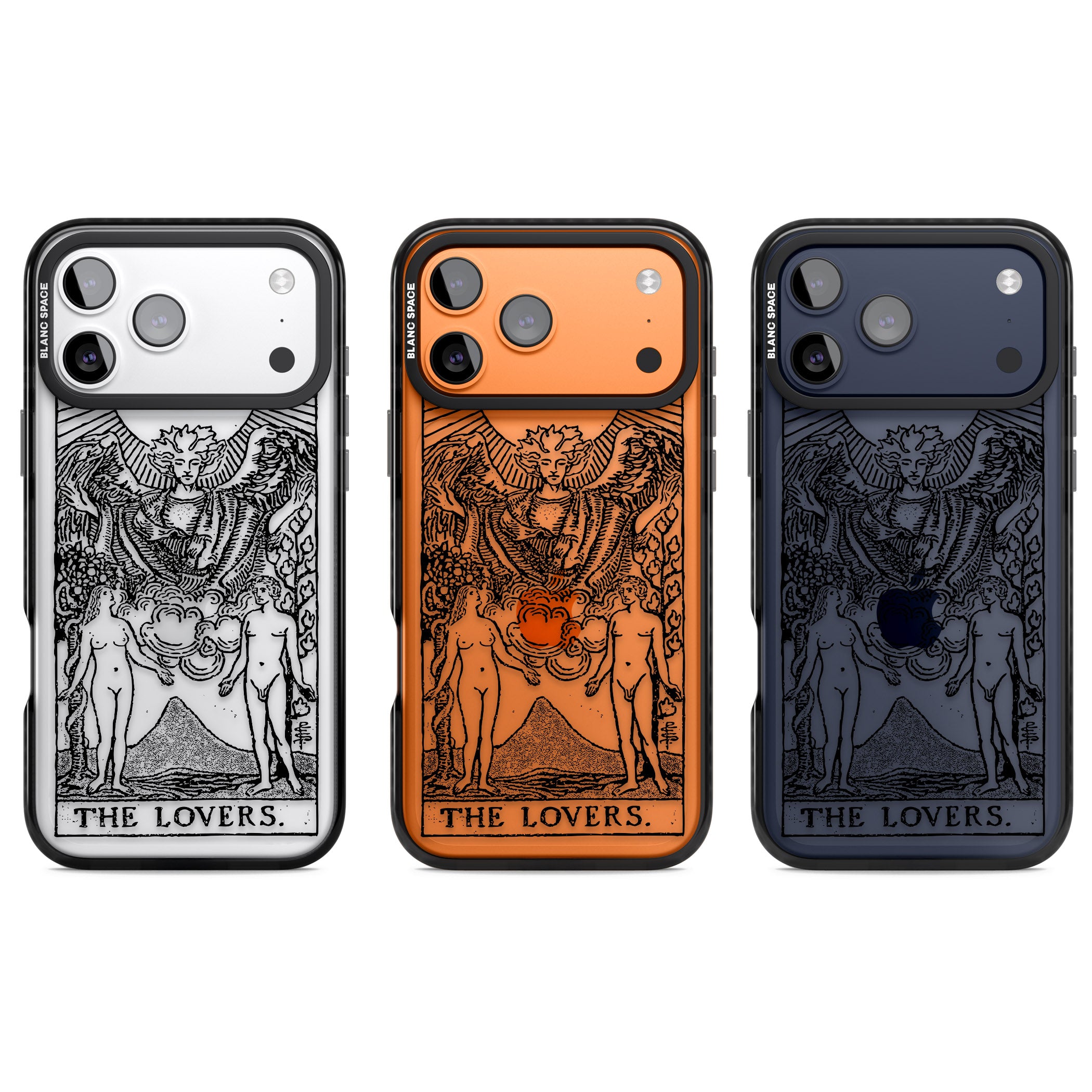 Personalised The Lovers Tarot Card (Clear) iPhone 17 Pro Impact Black Phone Case APT Impact Protection