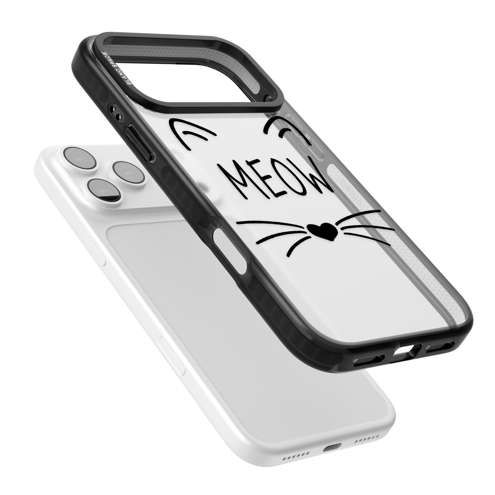Cat Whiskers iPhone 17 Pro Max Impact Black Phone Case Colours