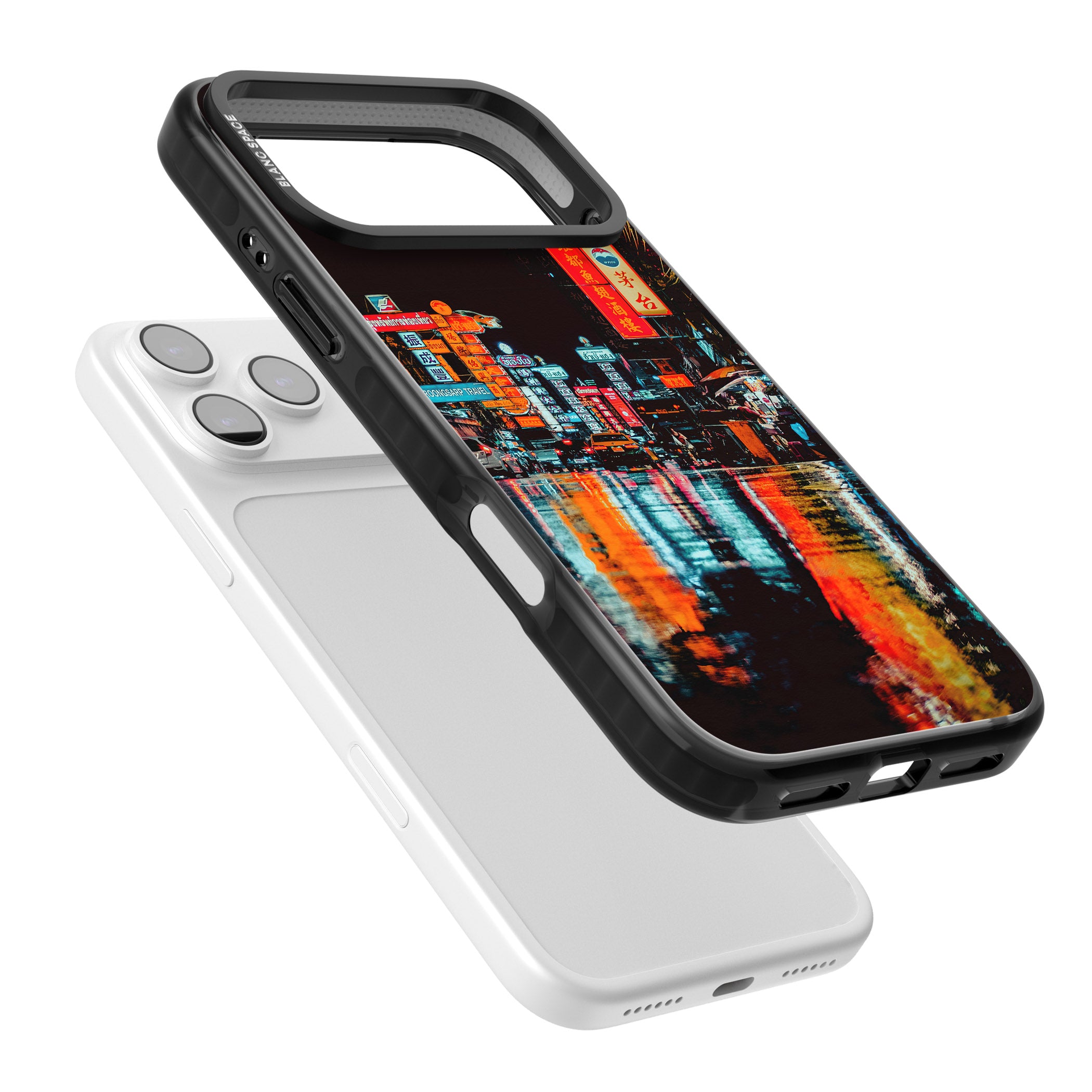 Neon City iPhone 17 Pro Max Impact Black Phone Case Colours