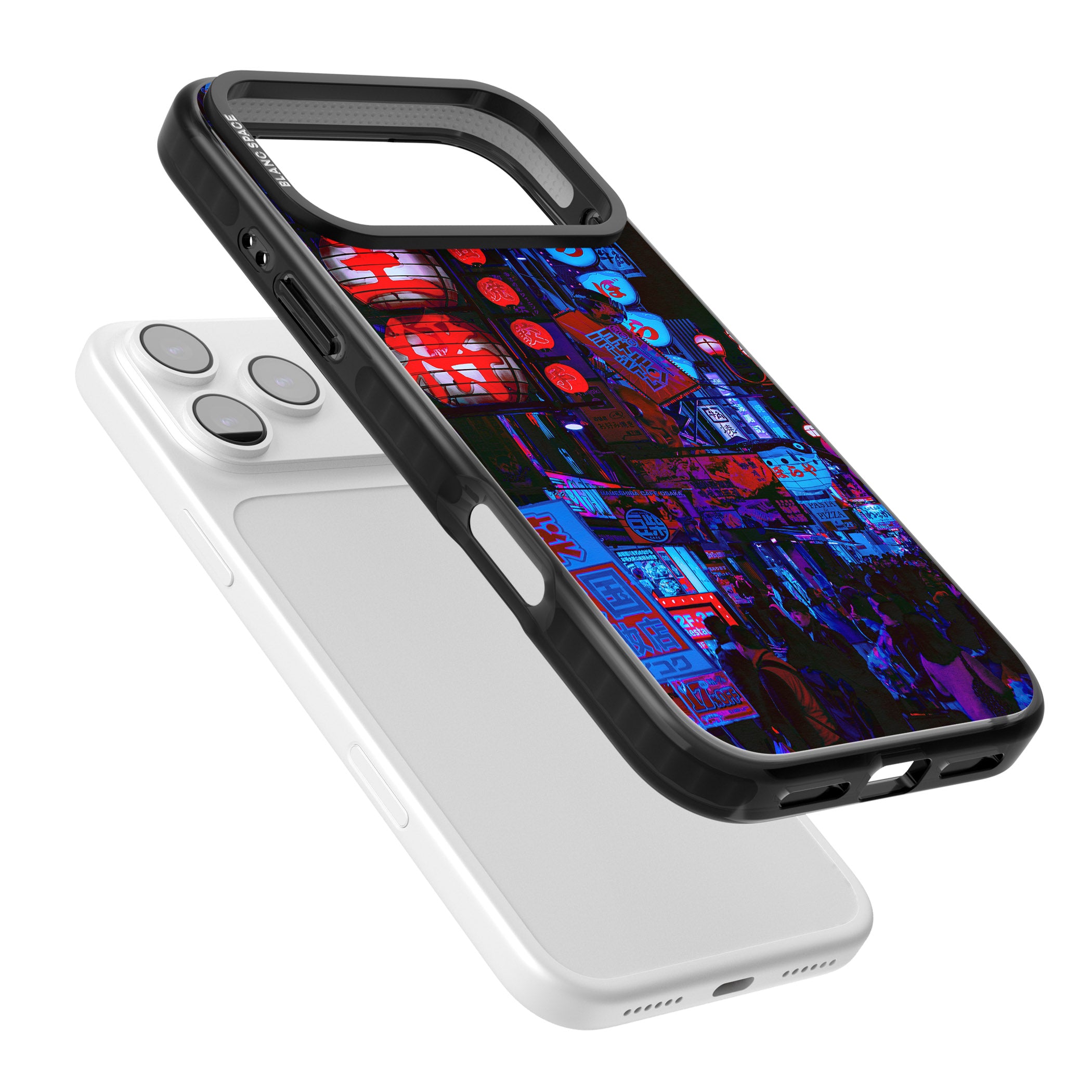 Neon City Nights iPhone 17 Pro Max Impact Black Phone Case Colours