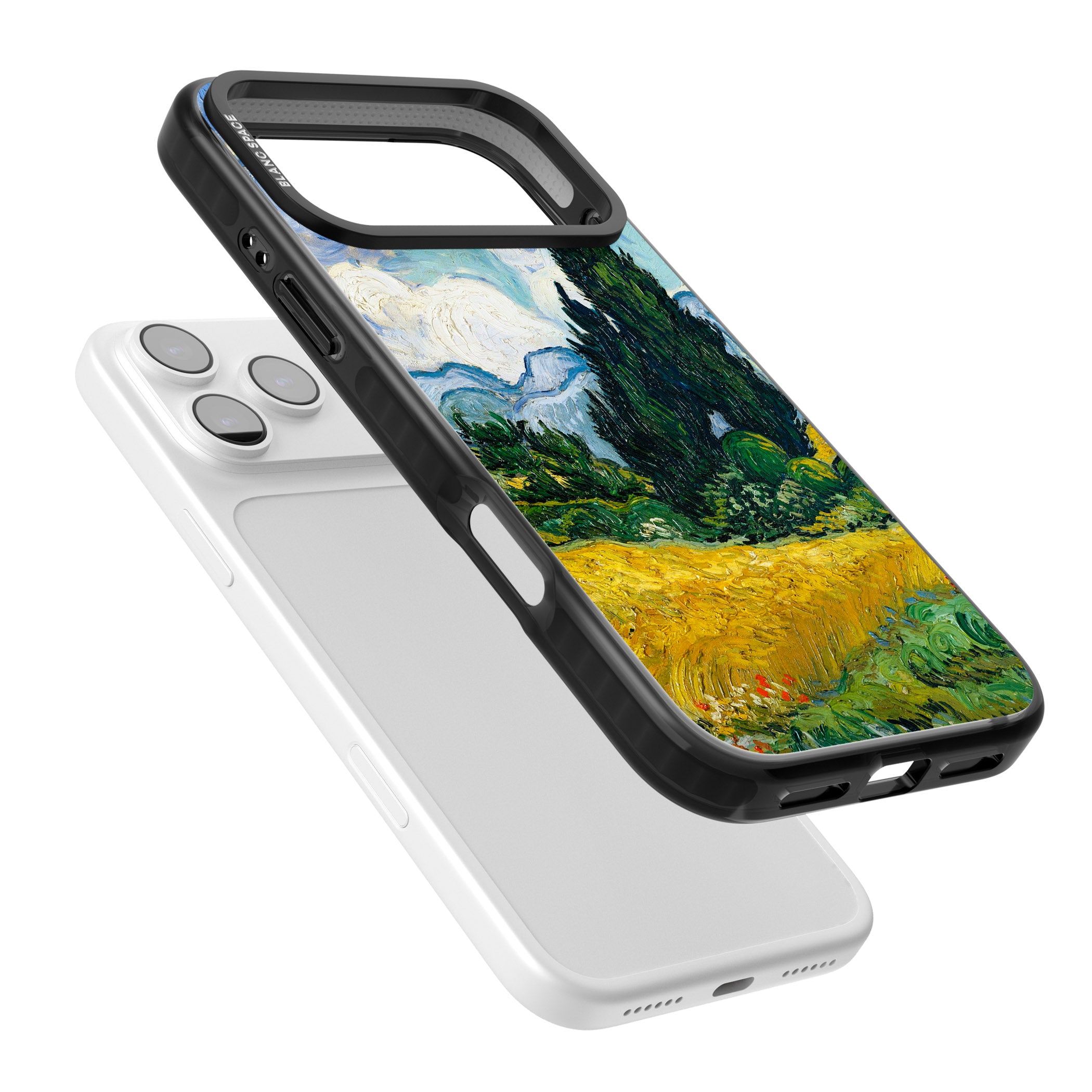 Wheat Field With Cypresses By Vincent Van Gogh iPhone 17 Pro Max Impact Black Phone Case Colours