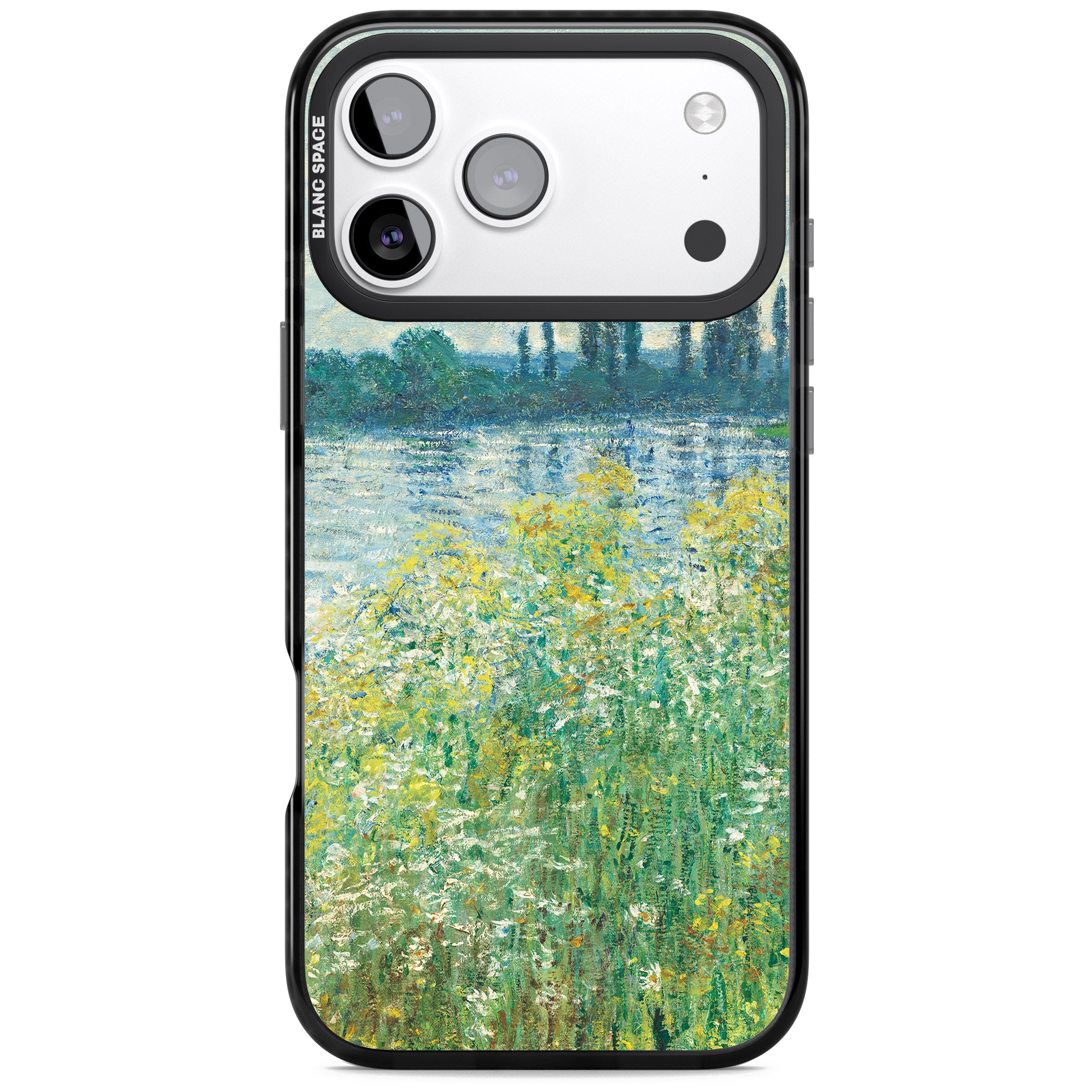 Banks Of The Seine By Claude Monet iPhone 17 Pro Max Impact Black Phone Case