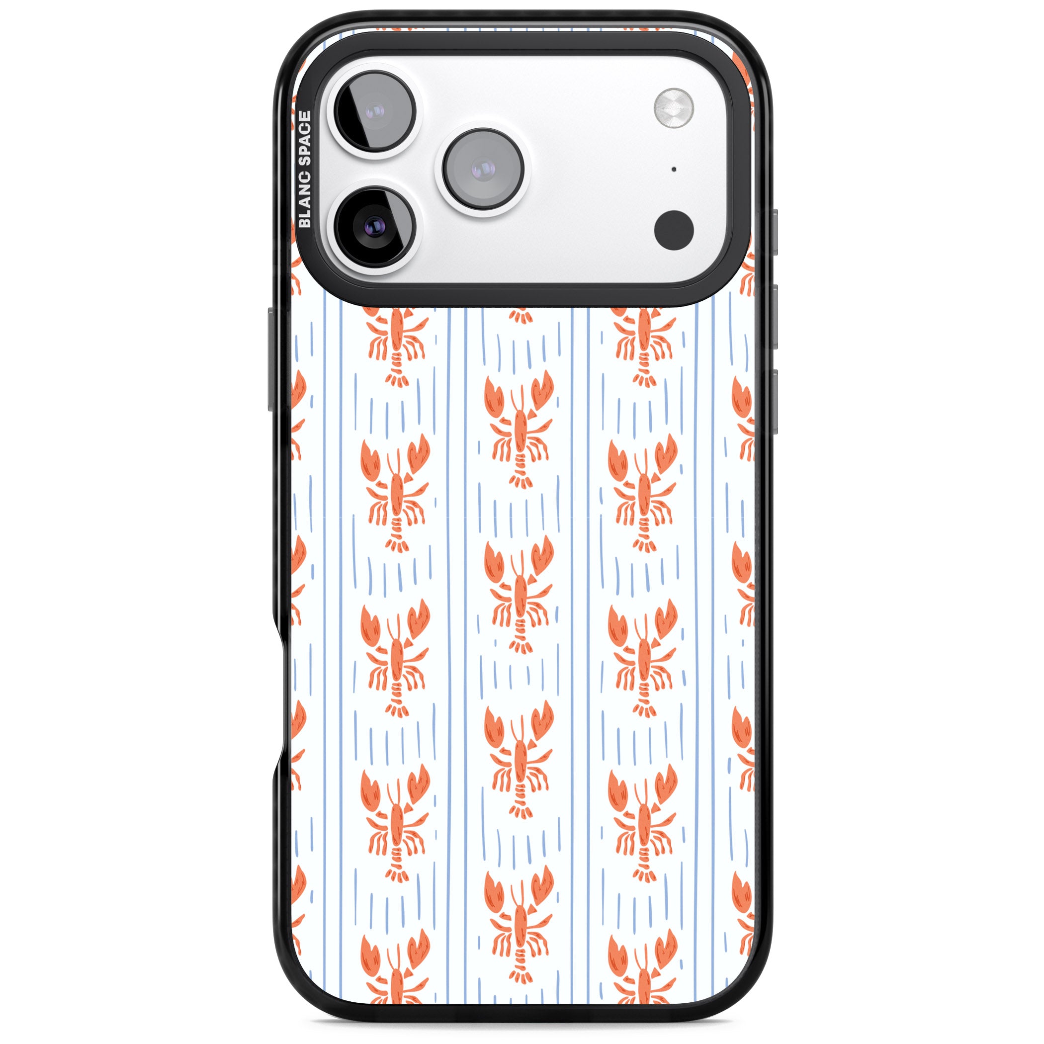 Lobster Stripes iPhone 17 Pro Max Impact Black Phone Case