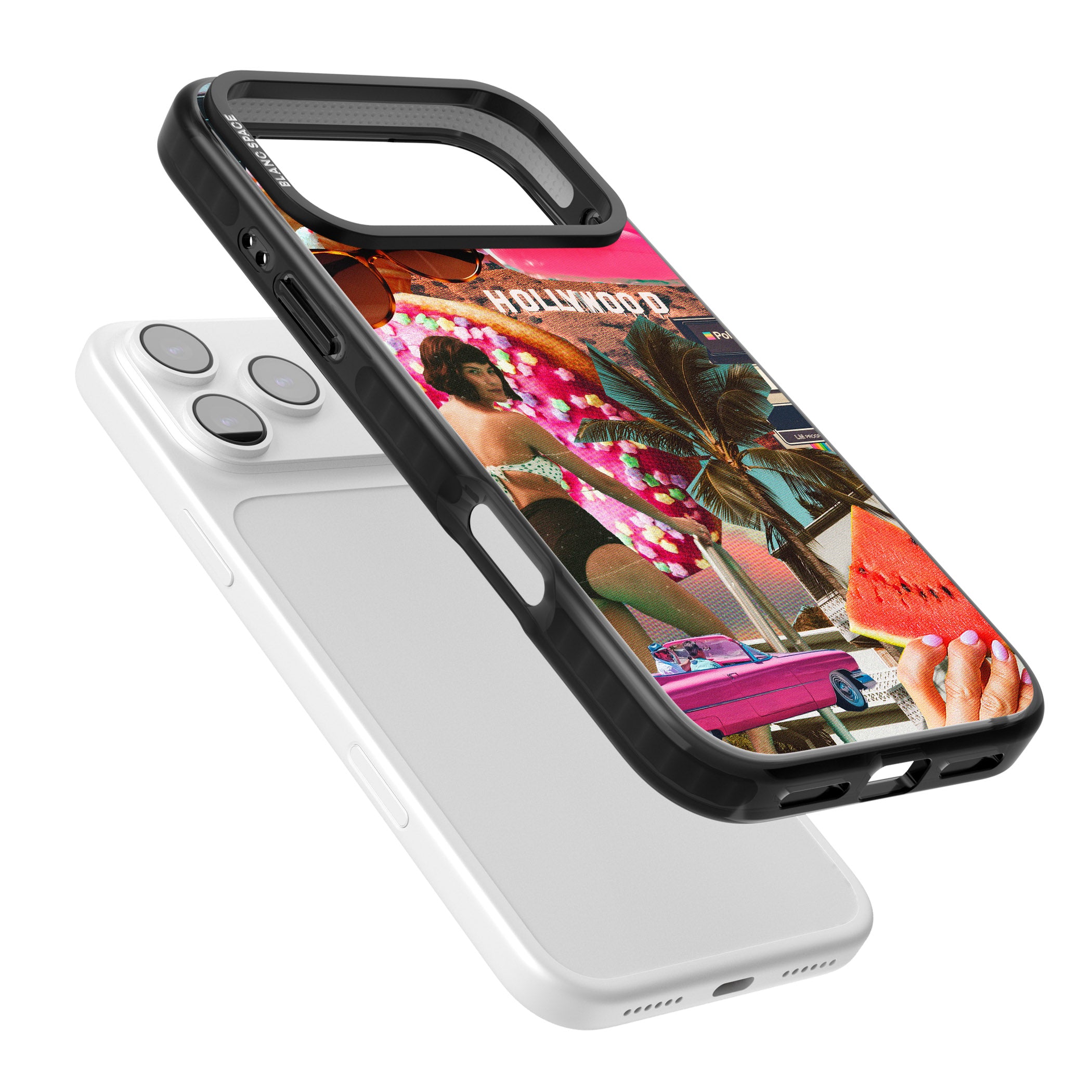 Hollywood Retro Collage iPhone 17 Pro Max Impact Black Phone Case Colours