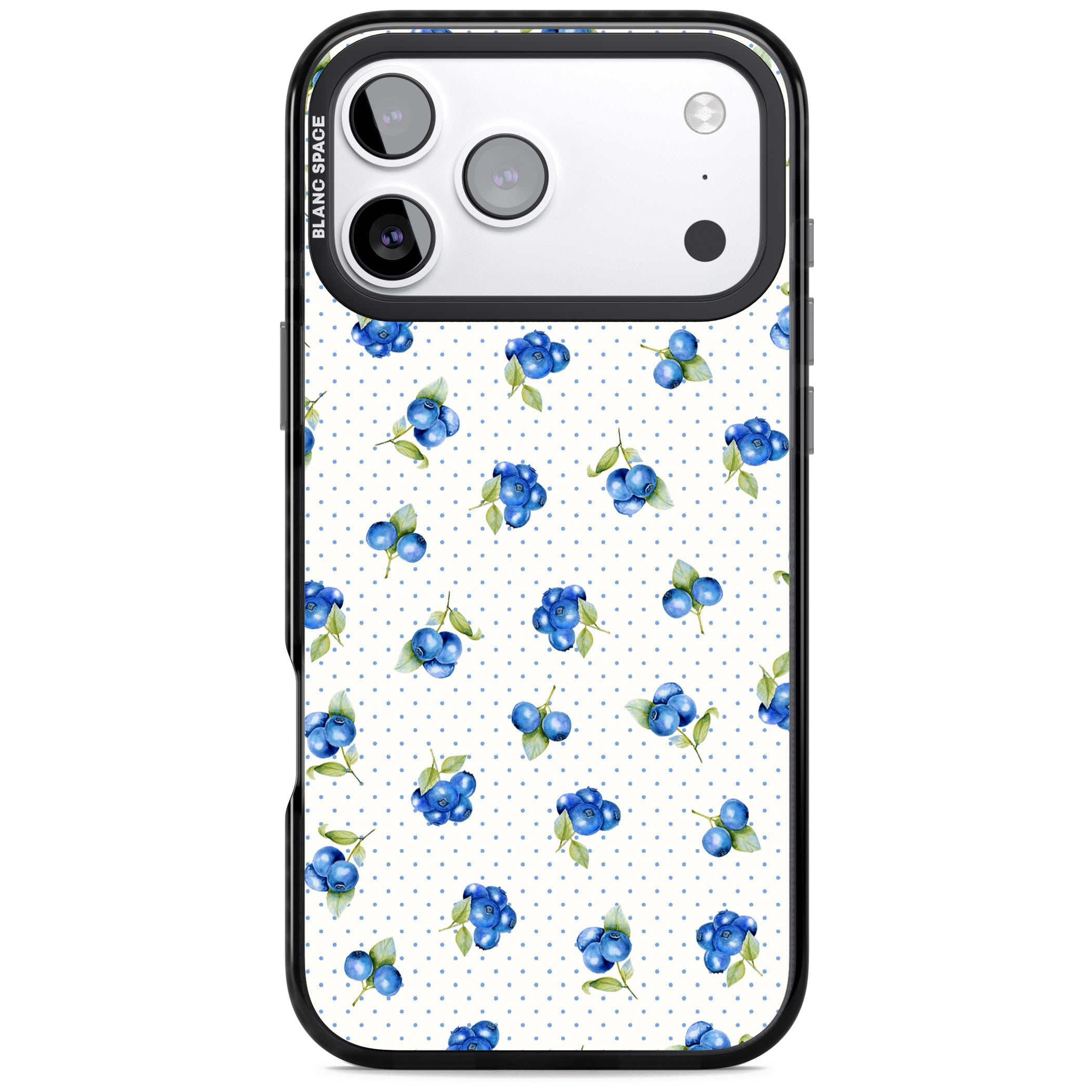 Blueberry Picnic iPhone 17 Pro Max Impact Black Phone Case