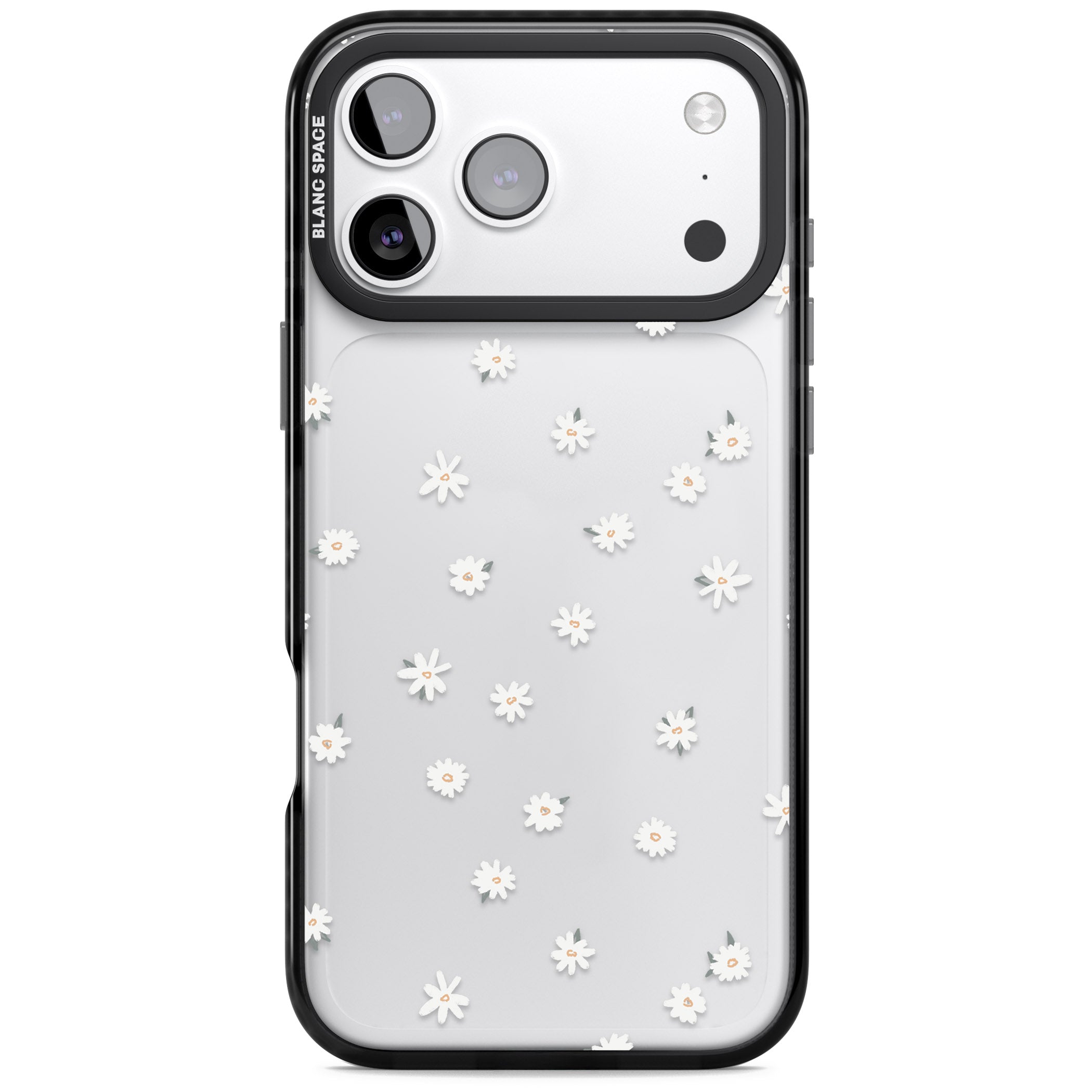 Daisy Dream Clear iPhone 17 Pro Max Impact Black Phone Case