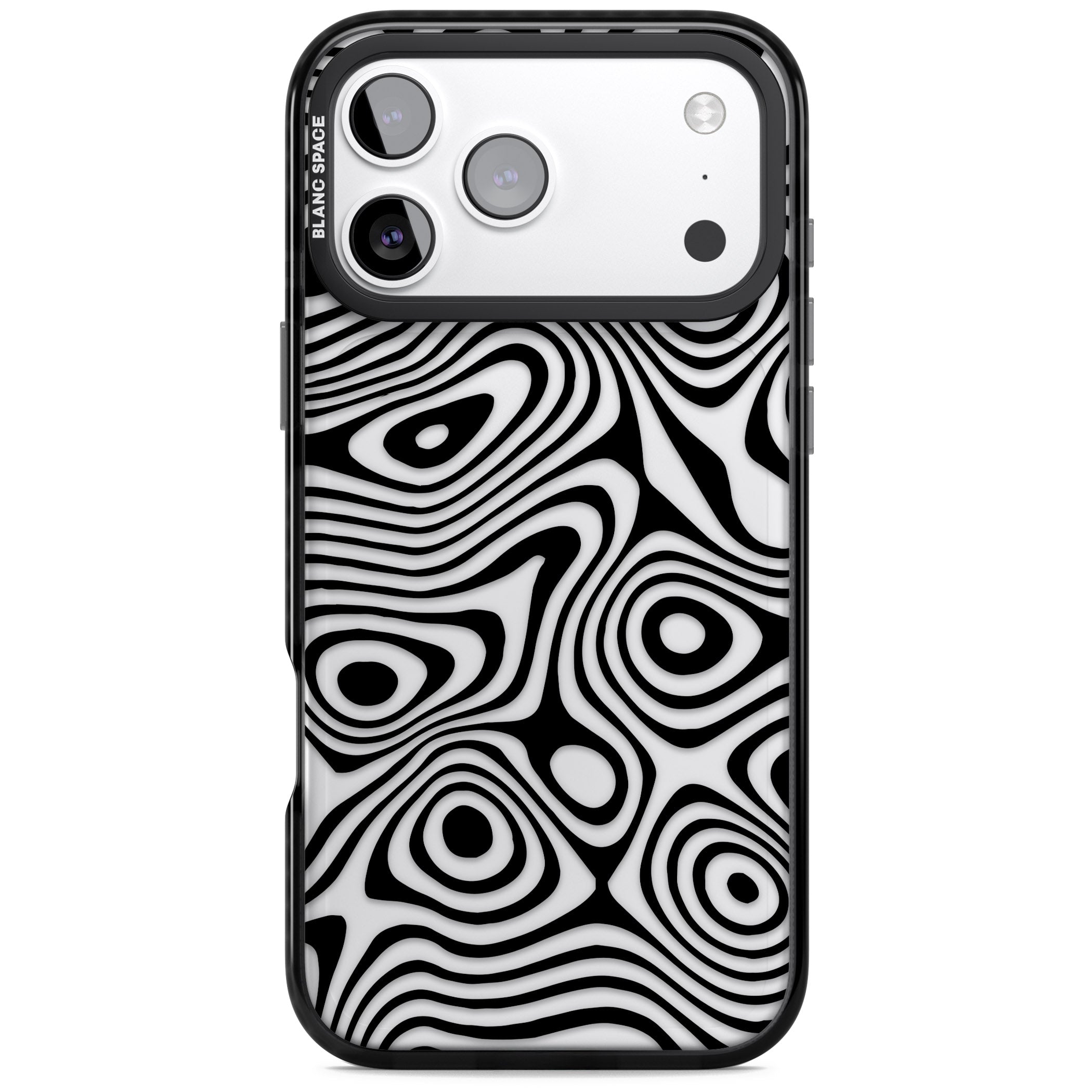 Dark Topographic Map iPhone 17 Pro Max Impact Black Phone Case