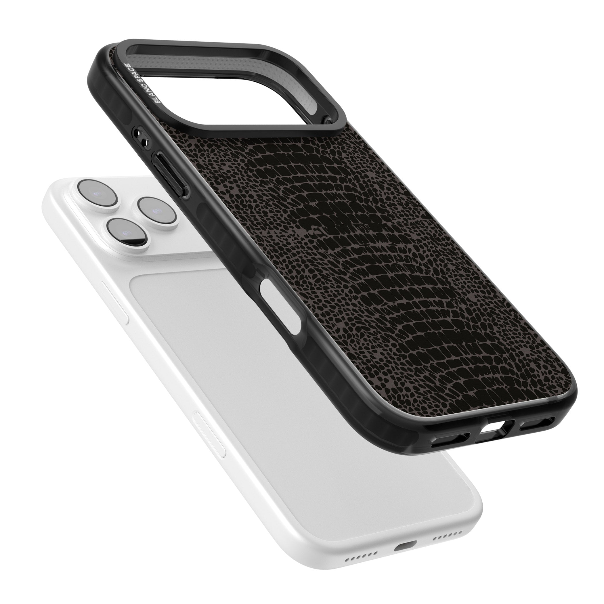 Dark Animal Print Snake Skin iPhone 17 Pro Max Impact Black Phone Case Colours