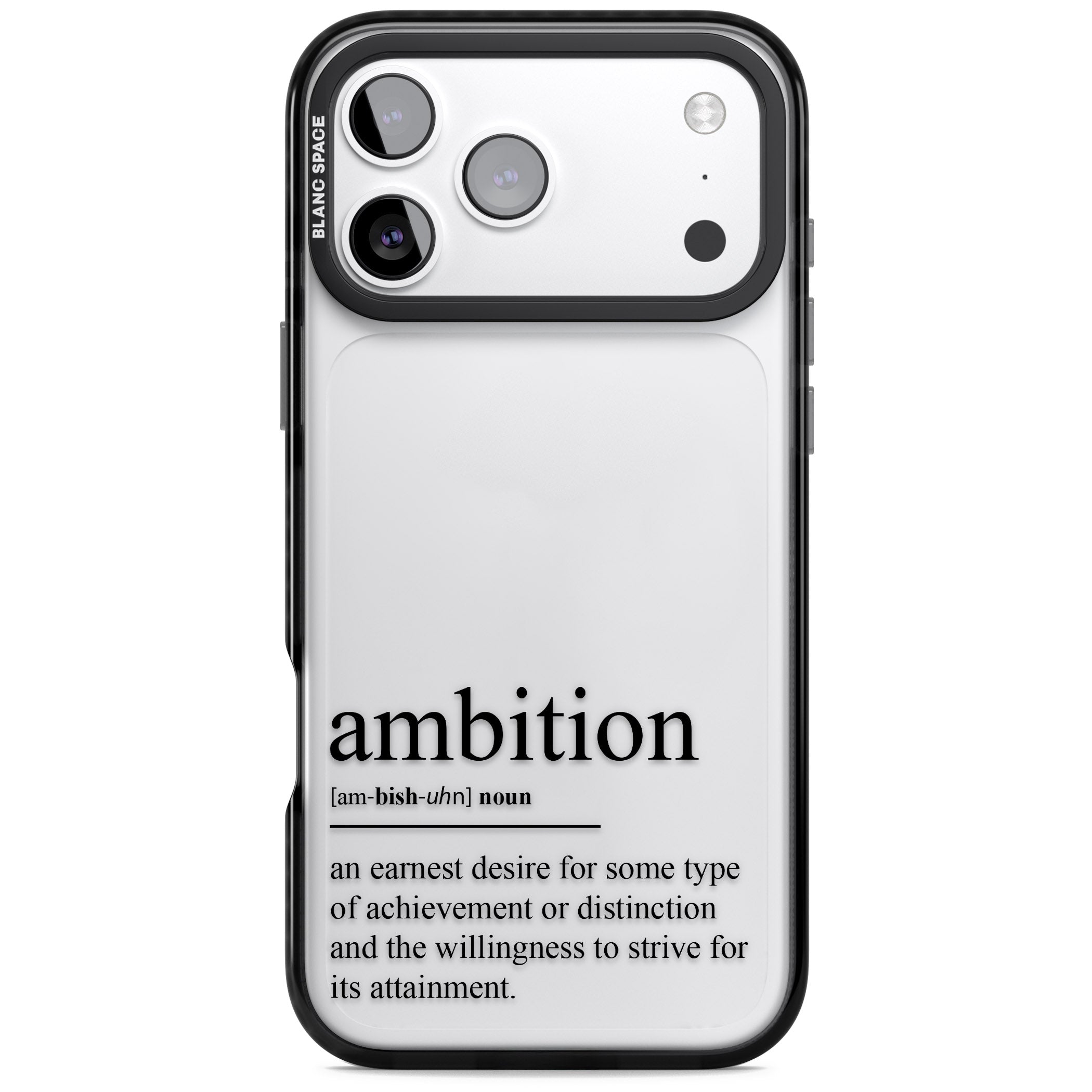 Ambition iPhone 17 Pro Max Impact Black Phone Case