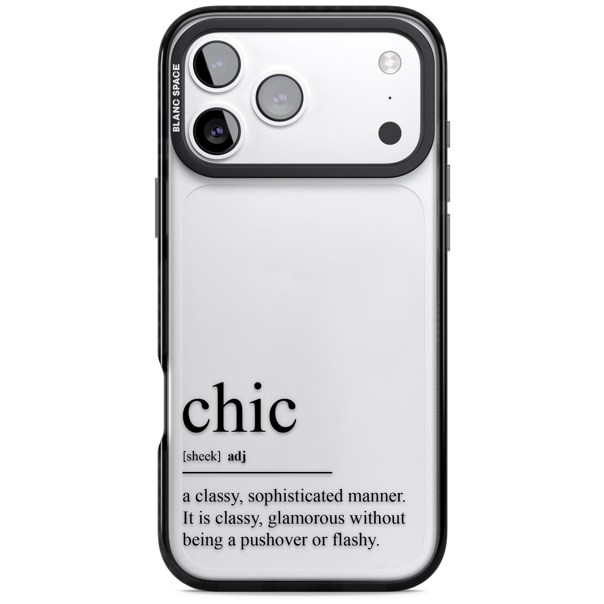 Chic iPhone 17 Pro Max Impact Black Phone Case