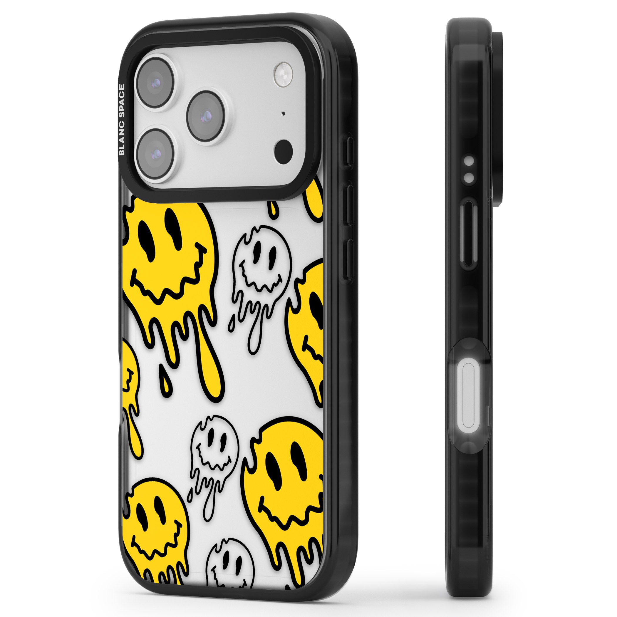 Face Melt iPhone 17 Pro Max Impact Black Phone Case Side Profile