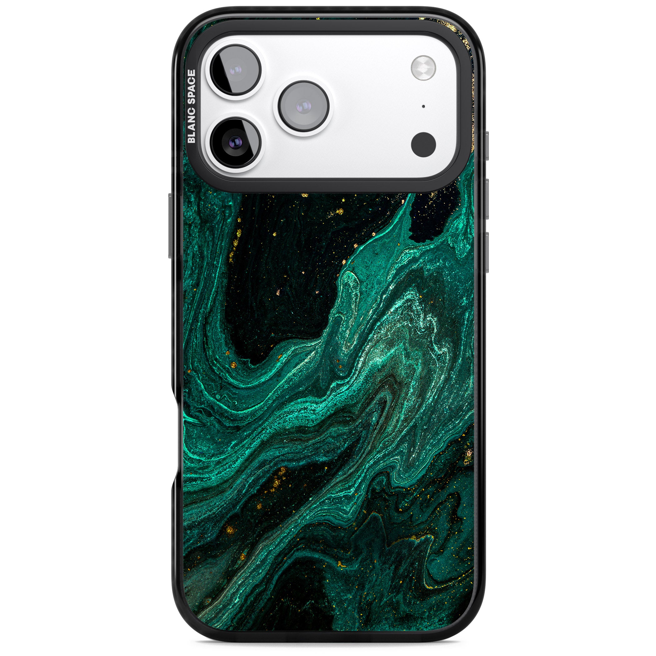 Emerald Lagoon iPhone 17 Pro Max Impact Black Phone Case
