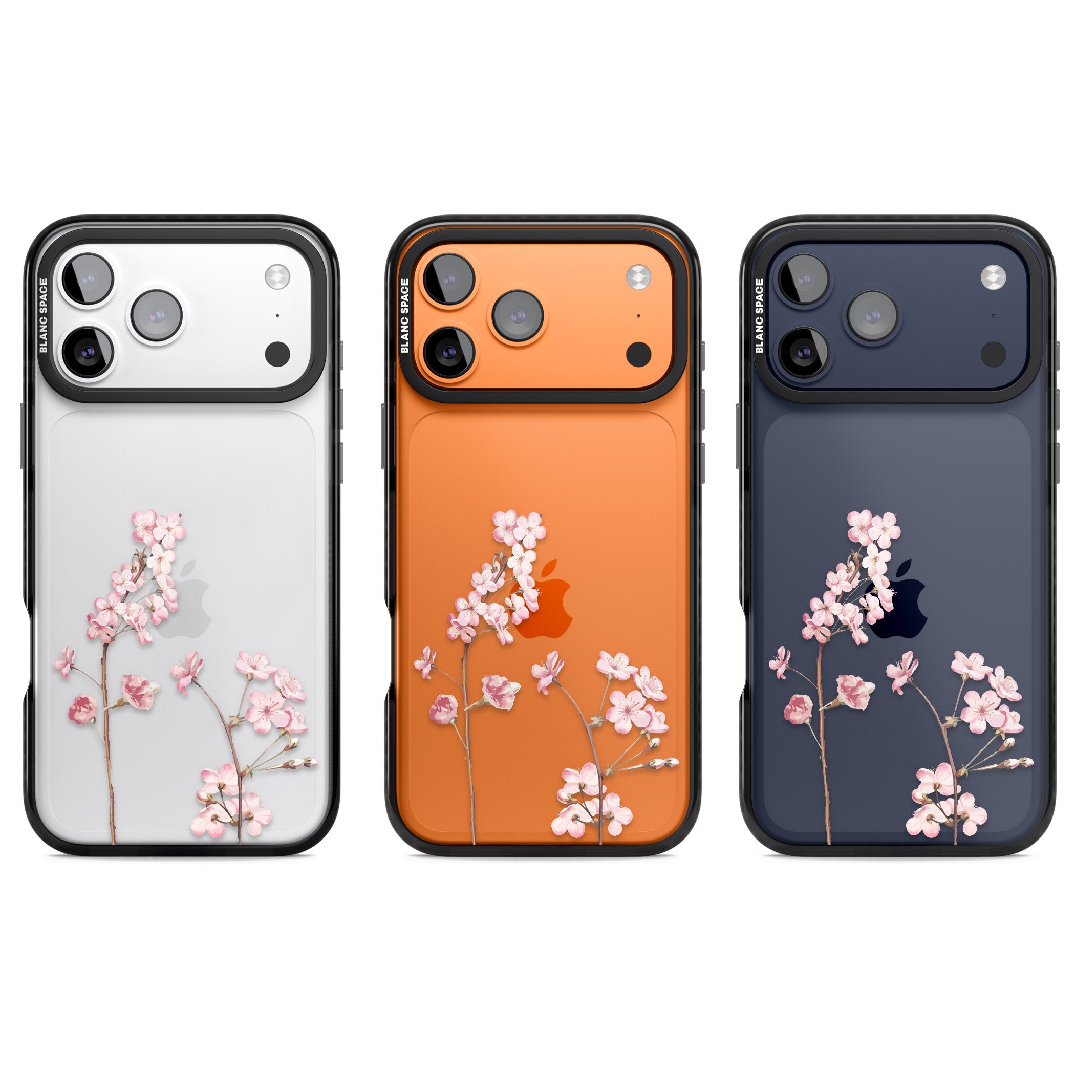 Blossom Flower iPhone 17 Pro Impact Black Phone Case APT Impact Protection
