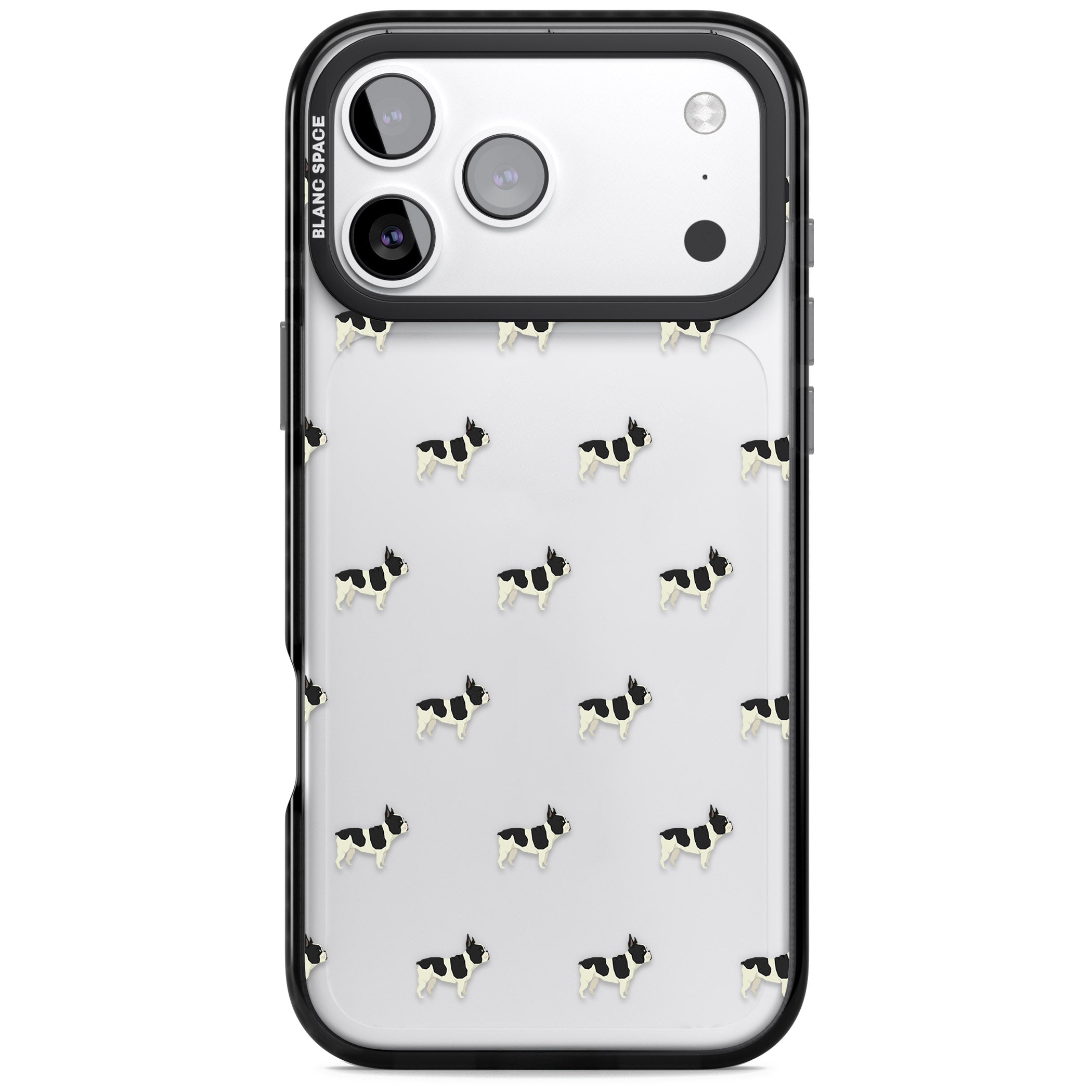 Frenchie Repeat Dog iPhone 17 Pro Max Impact Black Phone Case