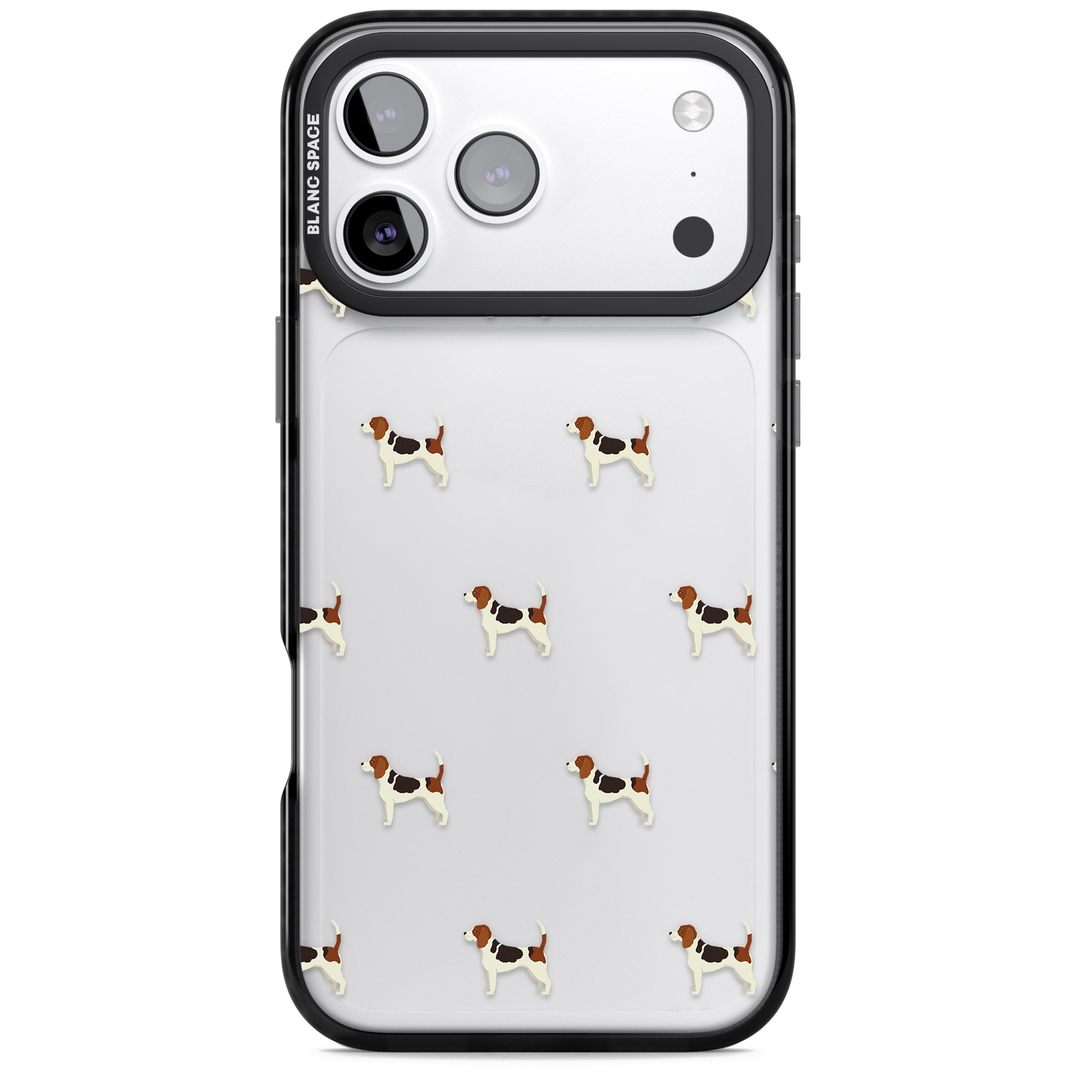 Beagle Dog Pattern iPhone 17 Pro Impact Black Phone Case